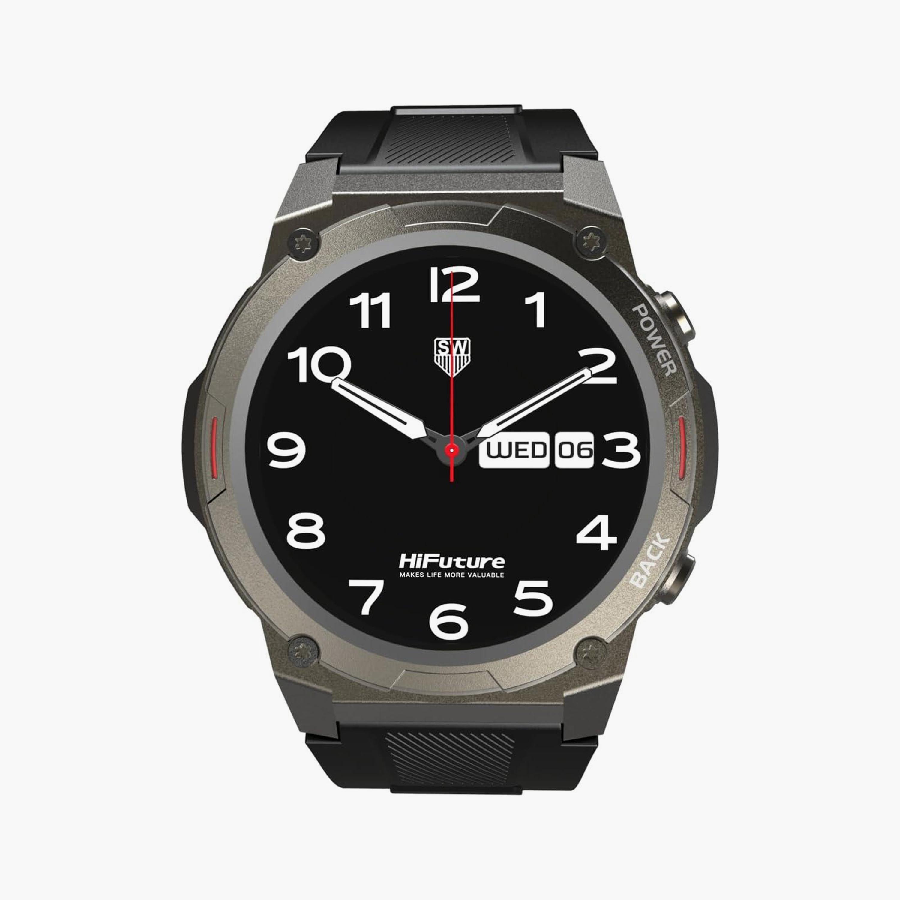 ساعة هاي فيوتشر الذكية للاتصال عبر البلوتوث، لون أسود | FutureGo Mix2-electronics-smartwatches-image-1