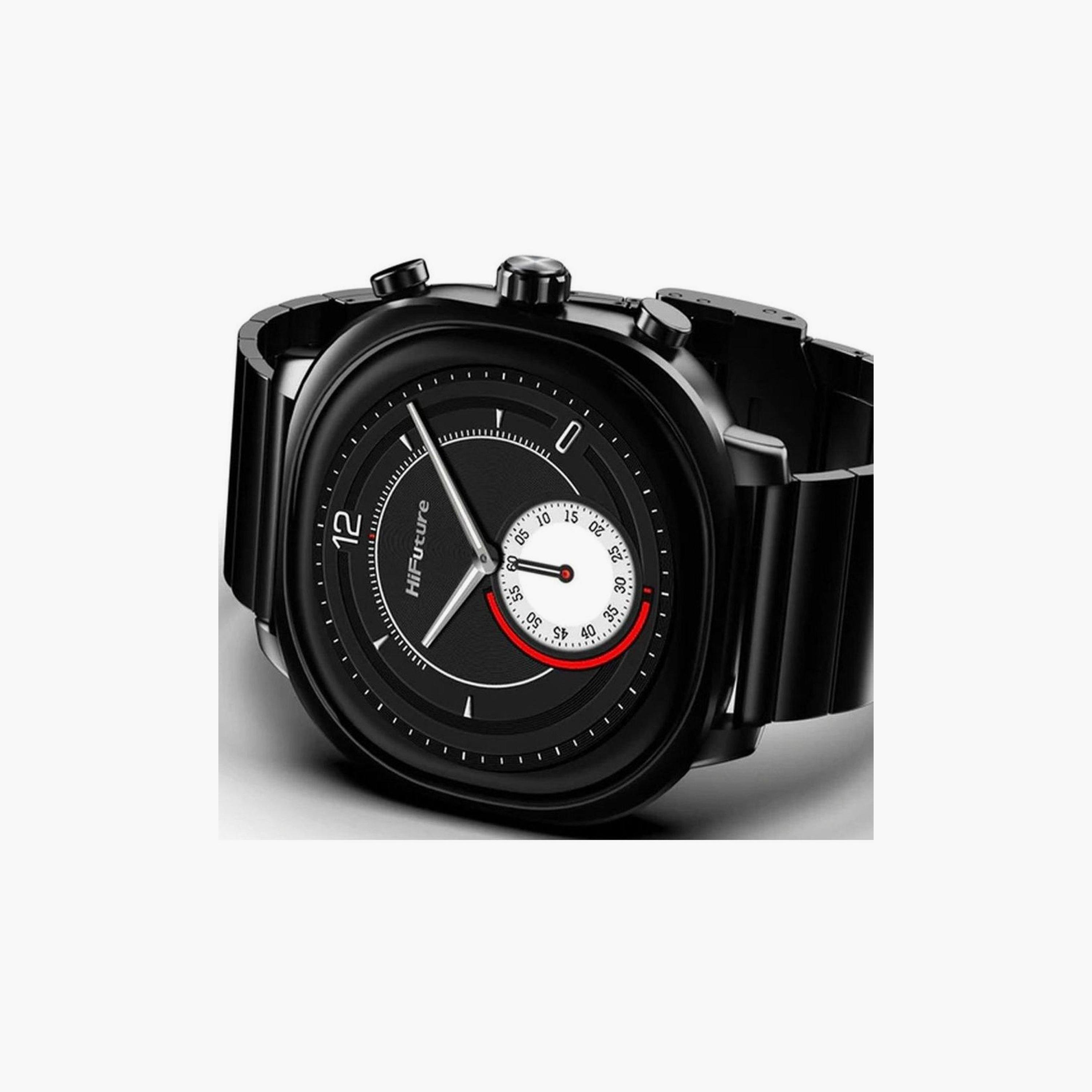HiFuture Amoled Stainless Steel Wireless Calling Smartwatch Black | AIX-electronics-smartwatches-image-3