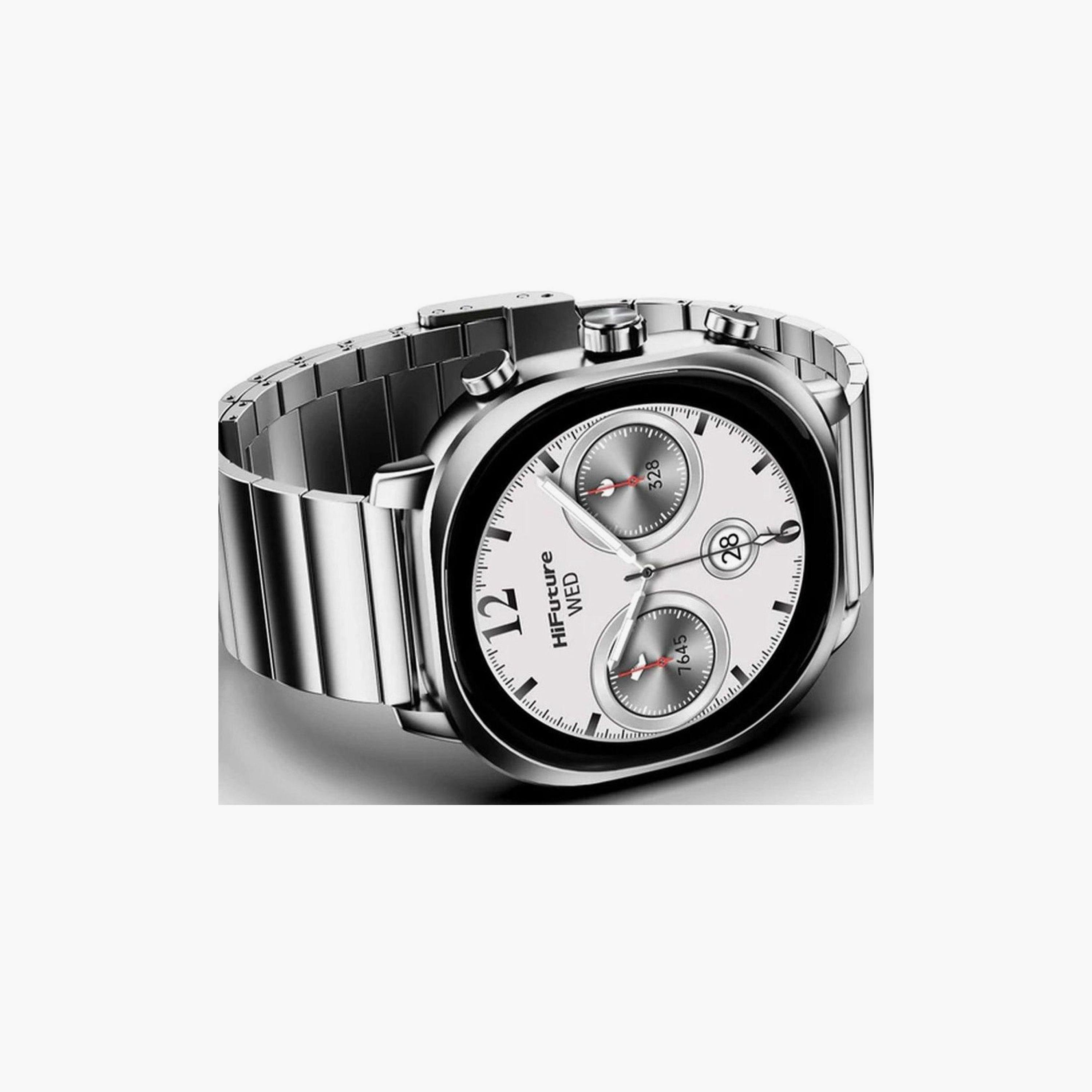HiFuture Amoled Stainless Steel Wireless Calling Smartwatch Silver | AIX-electronics-smartwatches-image-3