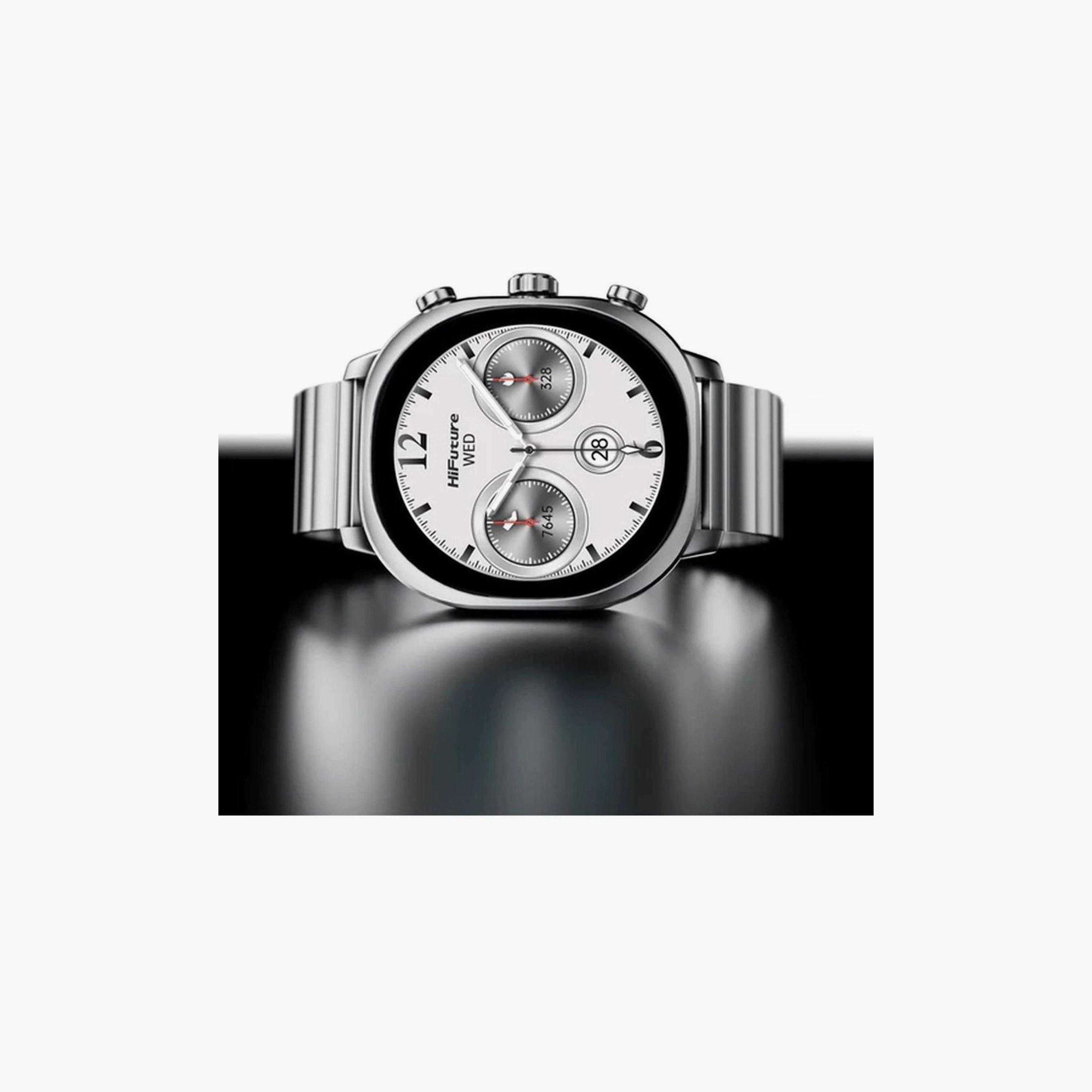 HiFuture Amoled Stainless Steel Wireless Calling Smartwatch Silver | AIX-electronics-smartwatches-image-4