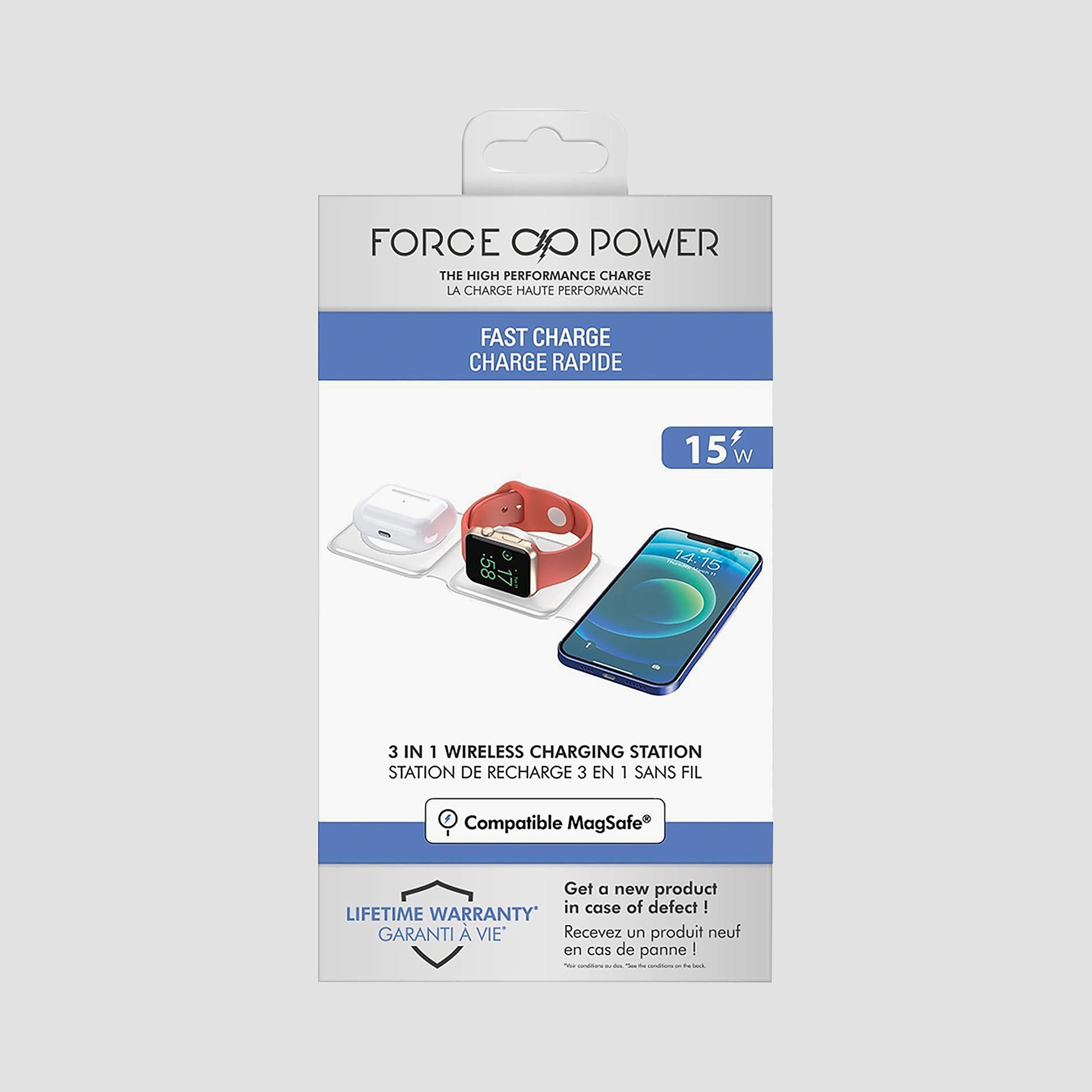 شاحن فورس باور اللاسلكي القابل للطي 3 في 1، 15 واط، أبيض | FPMSINDUC3EN1W-electronics-accessories-mobileaccesories-image-1