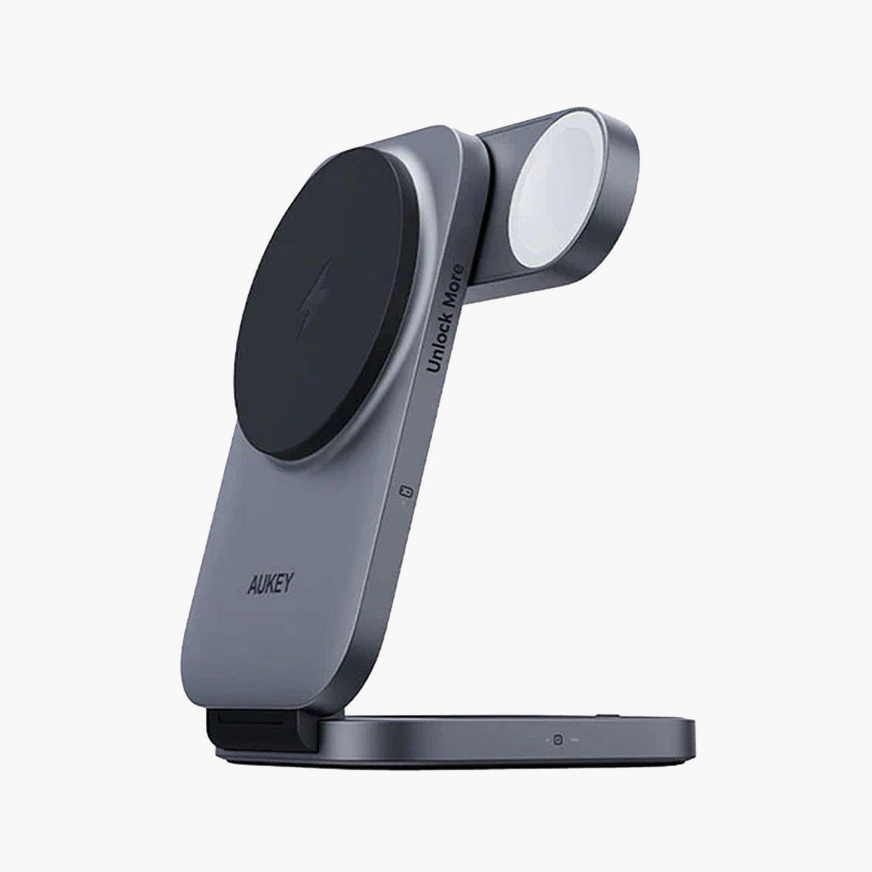 شاحن لاسلكي 3 في 1 من أوكي - رمادي | LC-MC312-GY-electronics-accessories-mobileaccesories-image-1