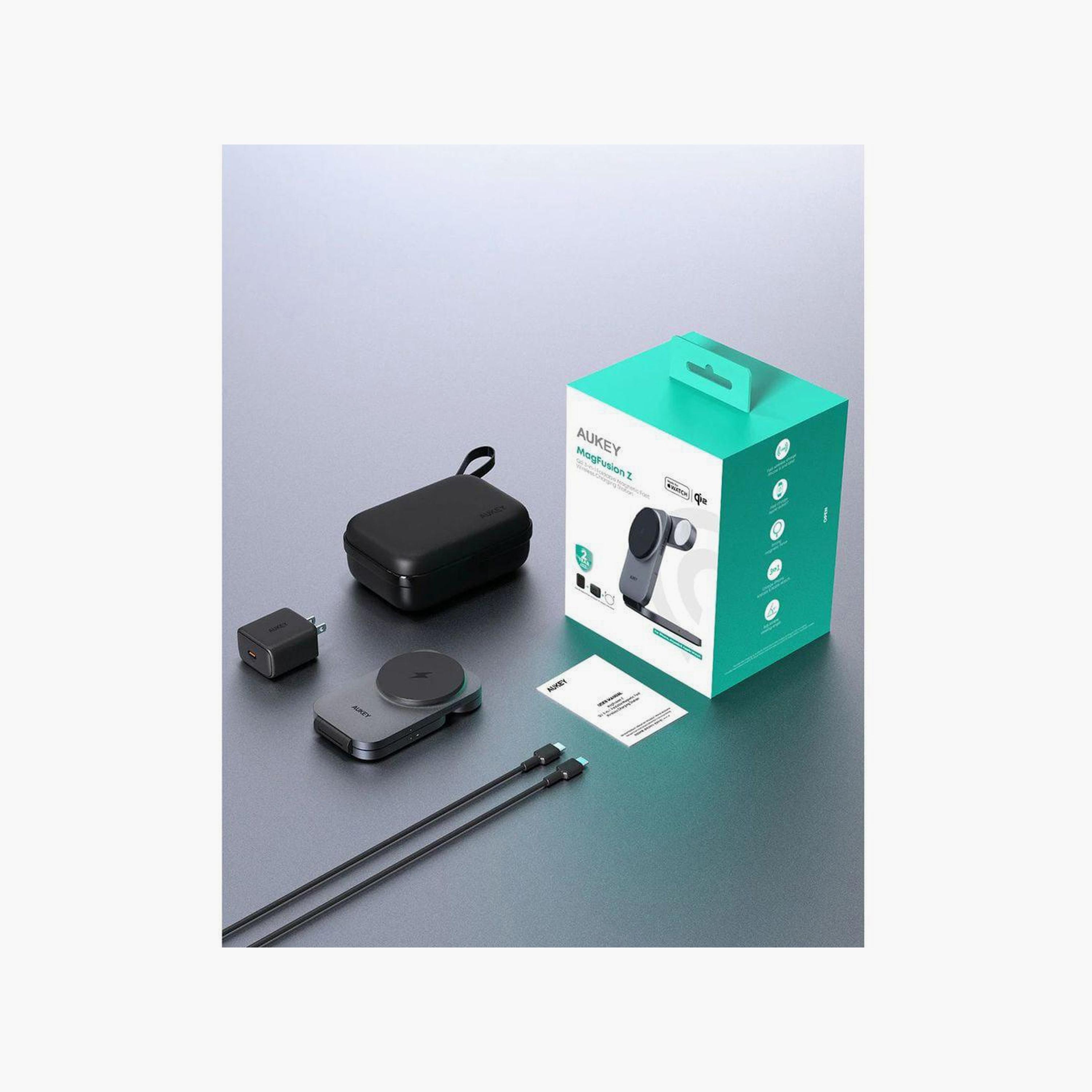 شاحن لاسلكي 3 في 1 من أوكي - رمادي | LC-MC312-GY-electronics-accessories-mobileaccesories-image-3