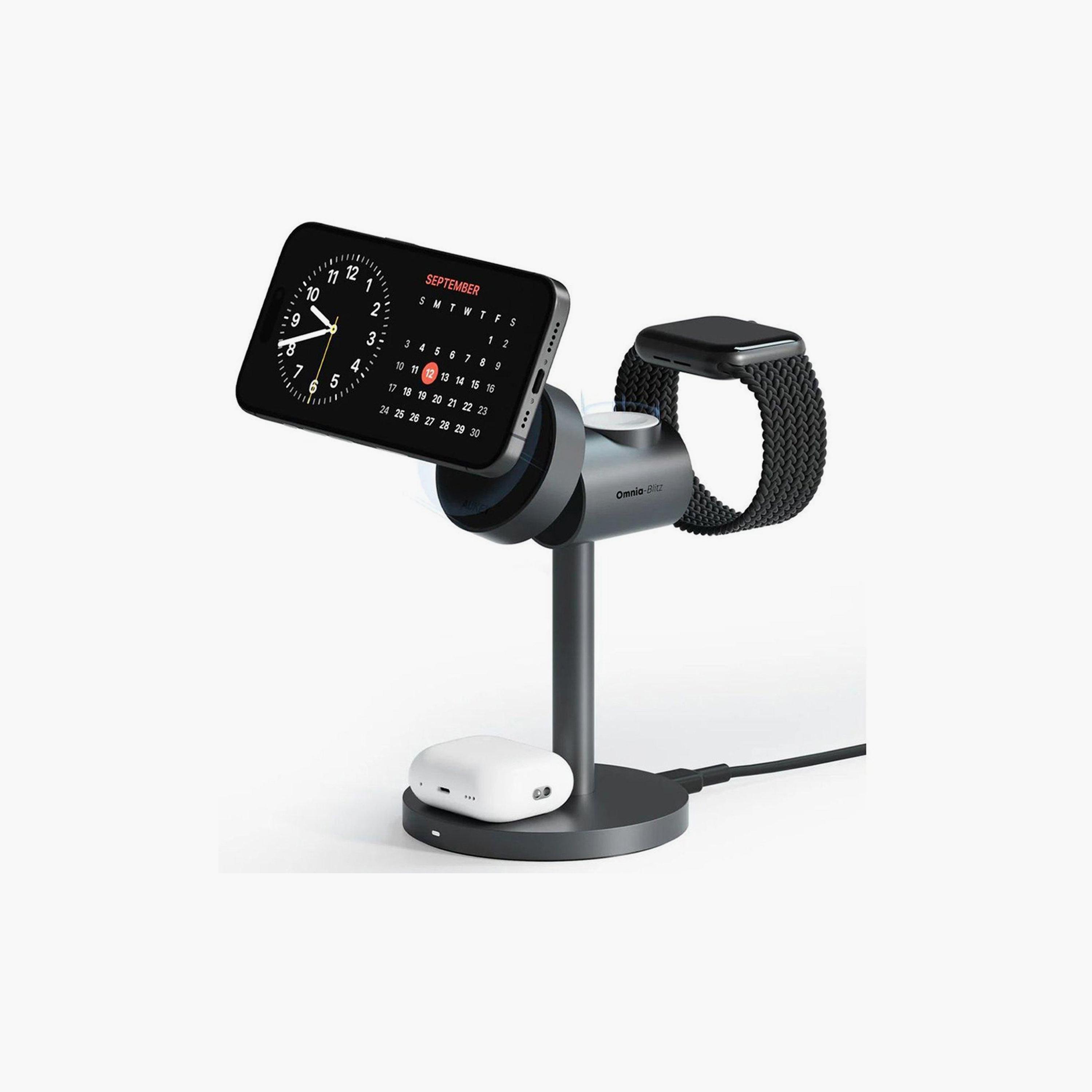 شاحن لاسلكي مغناطيسي 3 في 1 من أوكي - رمادي | LC-MC311-GY-electronics-accessories-mobileaccesories-image-7