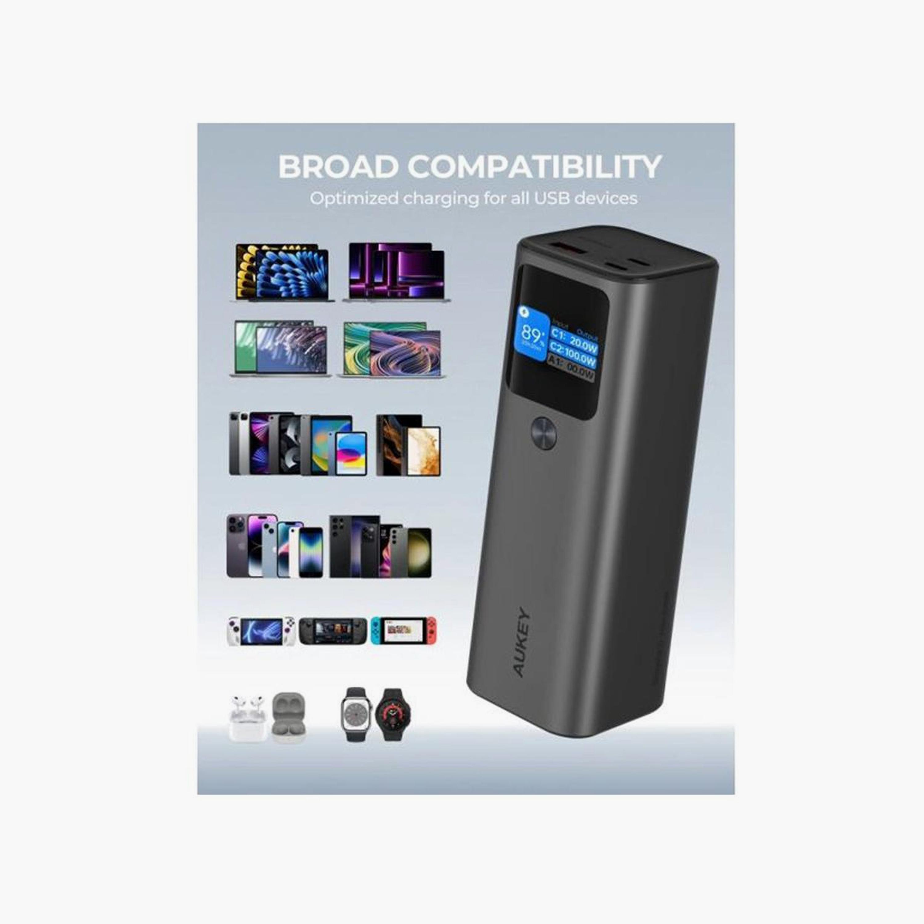 باور بانك أوكي، 27600 مللي أمبير ساعة، رمادي | PB-Y45-electronics-accessories-mobileaccesories-image-2