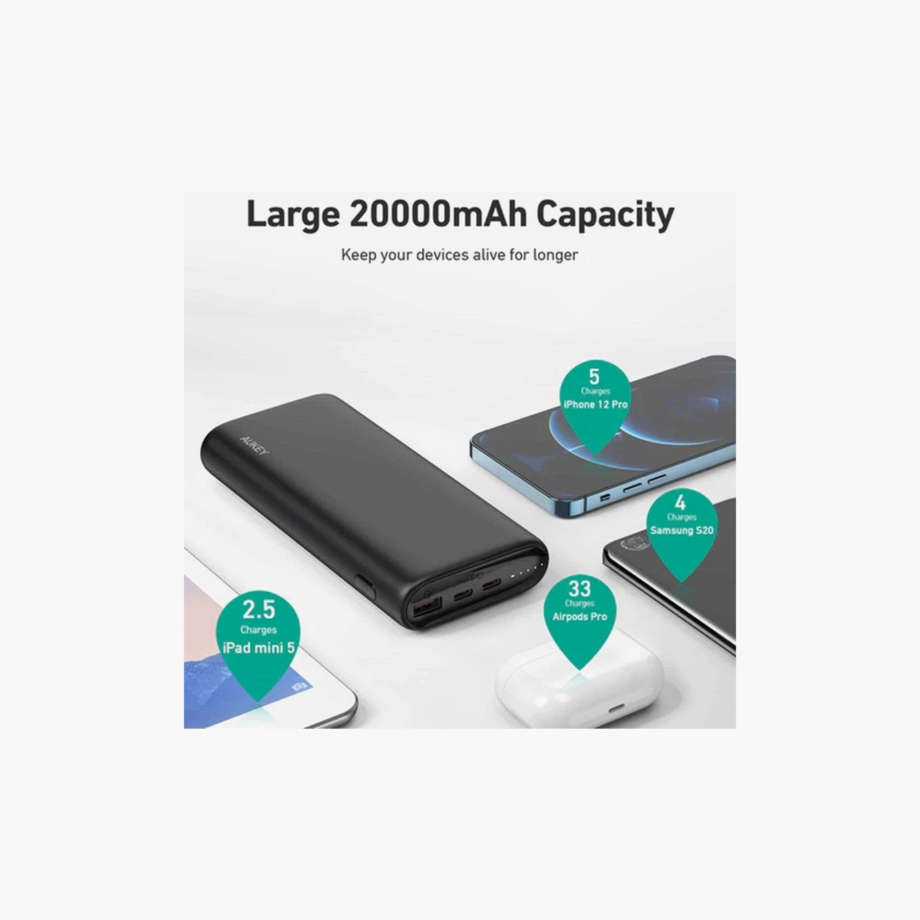 باور بانك أوكي 20000 مللي أمبير ساعة أسود | PB-Y37-electronics-accessories-mobileaccesories-image-3