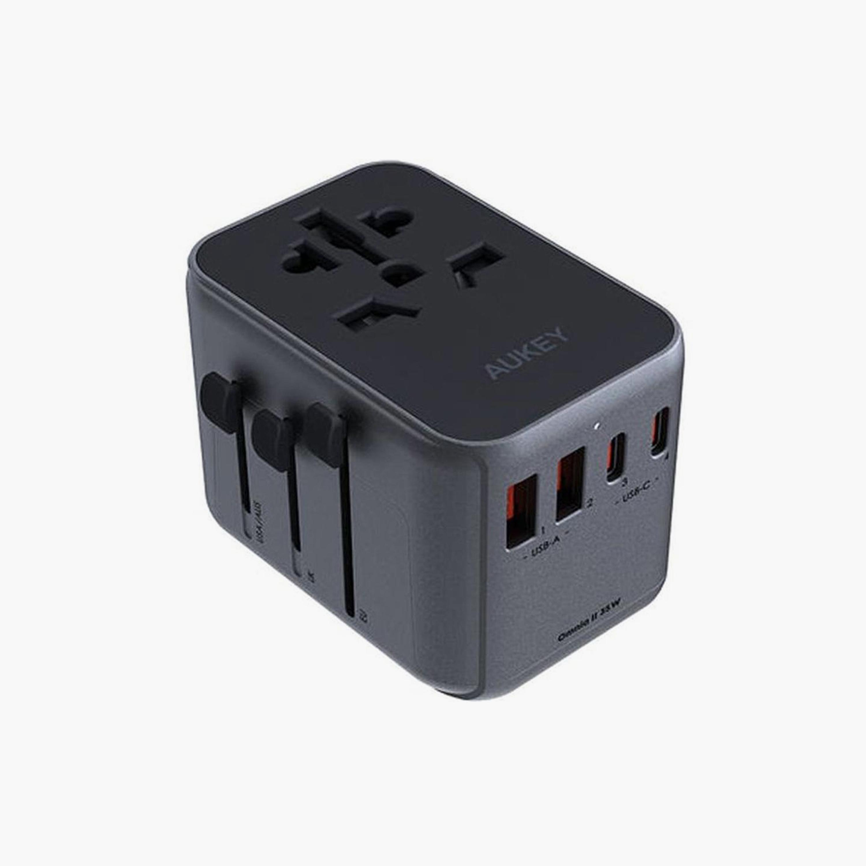 Aukey Universal Travel Adapter 35W Black | PA-TA07-electronics-accessories-mobileaccesories-image-1