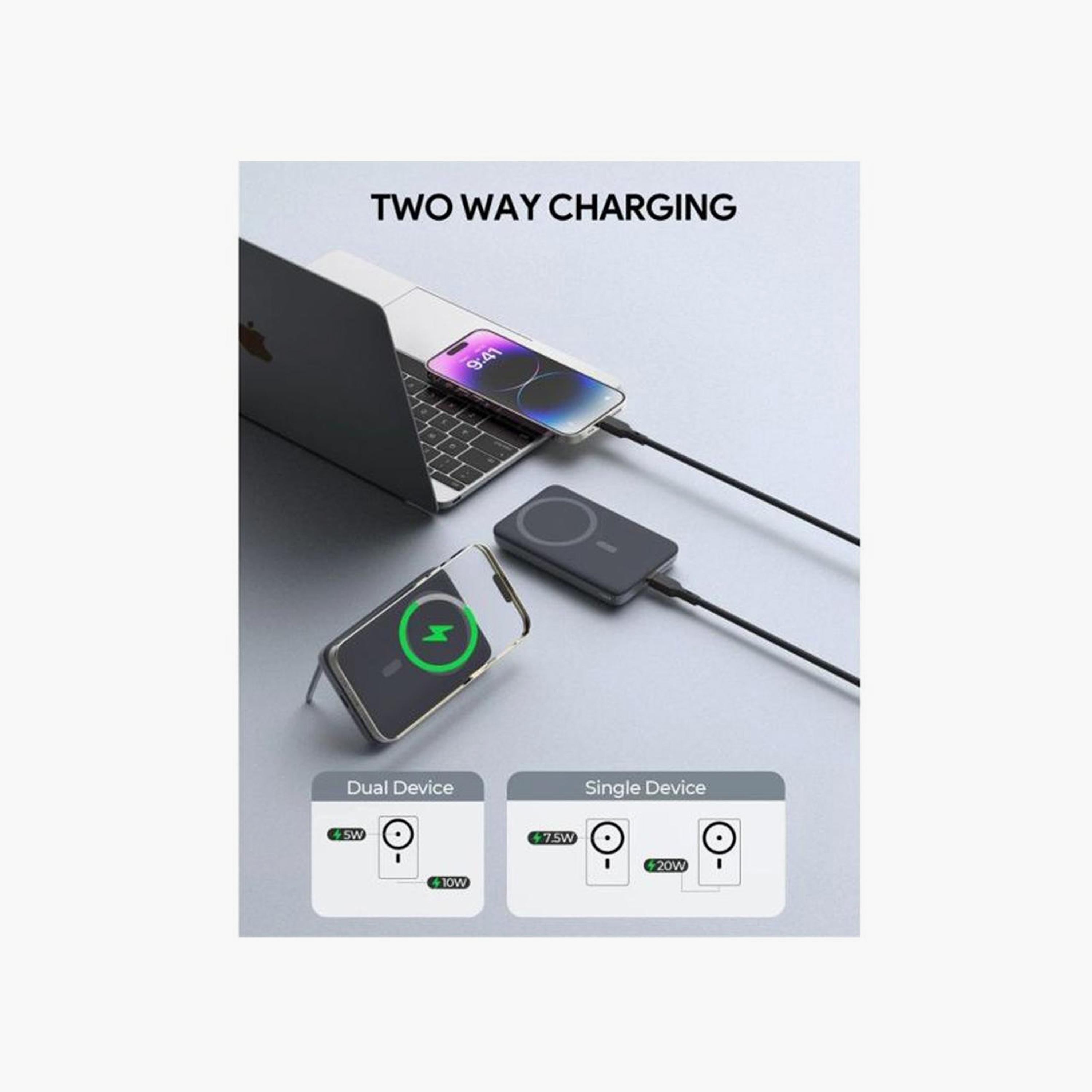 باور بانك لاسلكي من أوكي، 6700 مللي أمبير ساعة، رمادي | PB-MS01-electronics-accessories-mobileaccesories-image-3