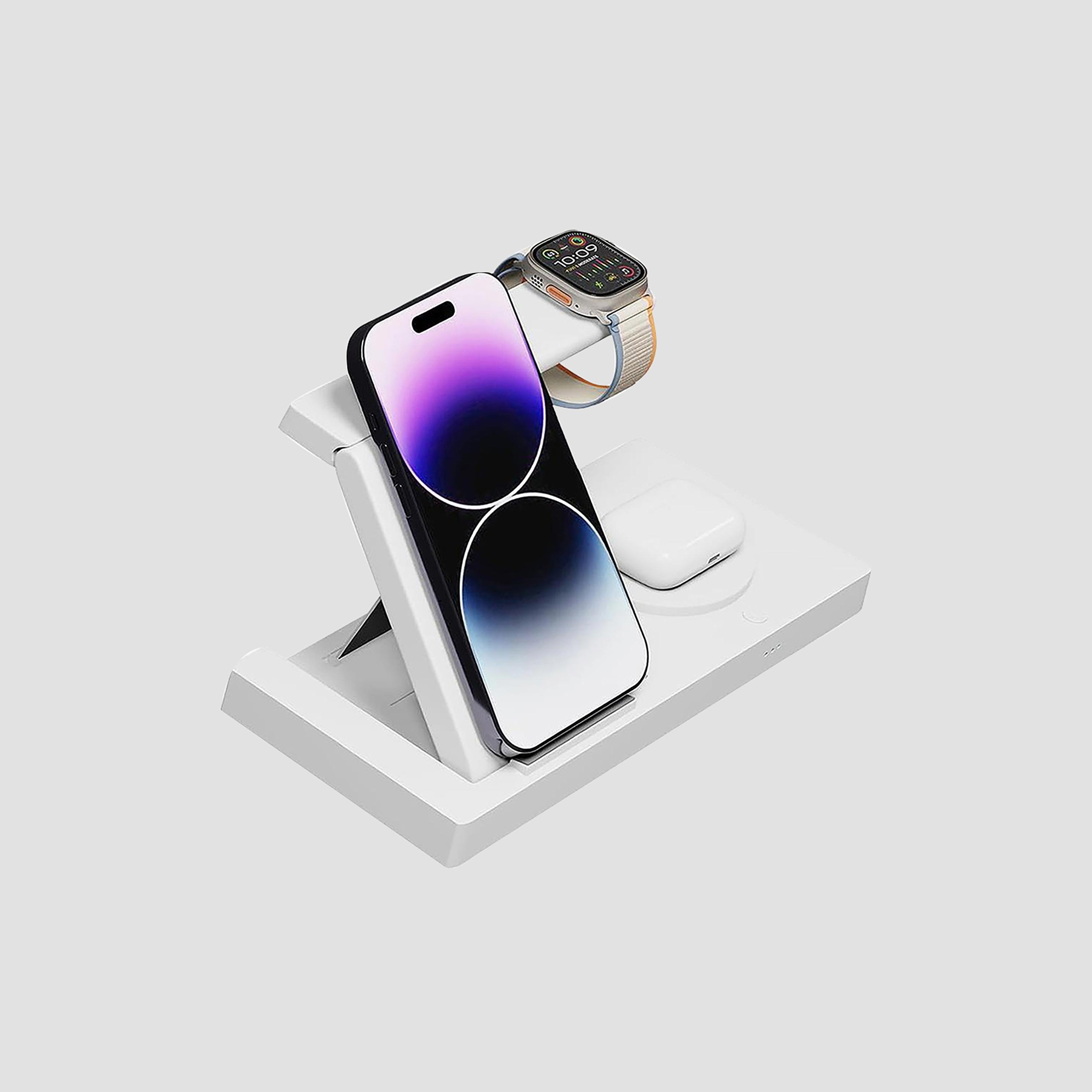 محطة شحن لاسلكية للهواتف المحمولة من ماكس آند ماكس 3 في 1 | MXMMWC3N1-WHT-electronics-accessories-mobileaccesories-image-1