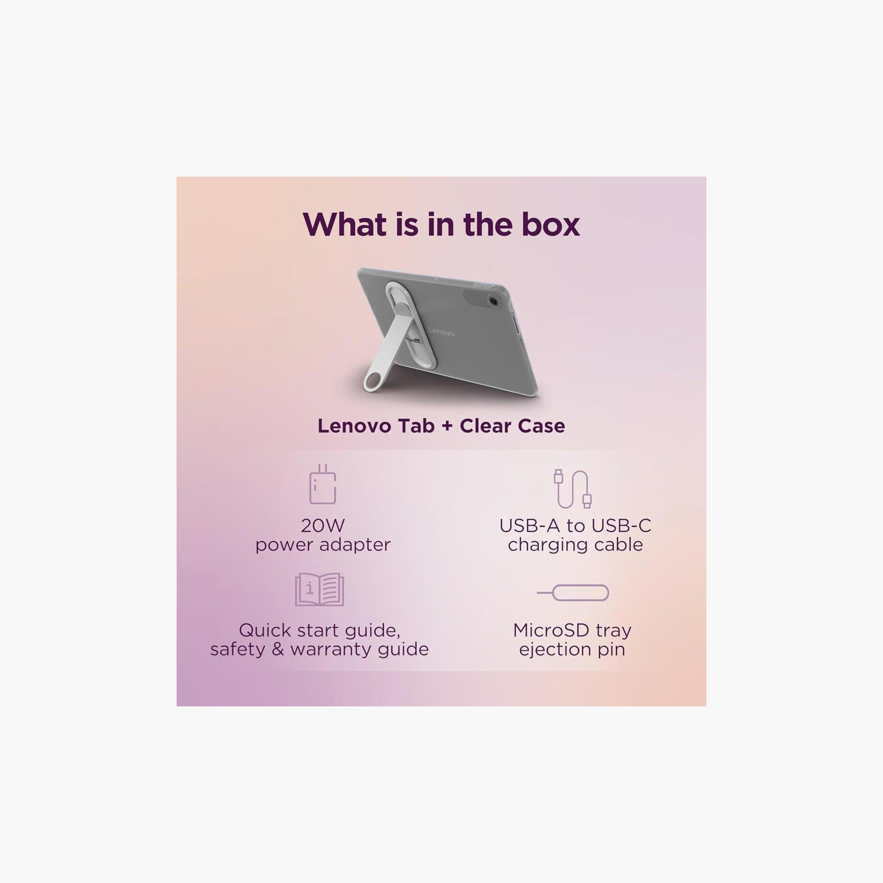 Lenovo Tab TB Grey 4GB+128GB 10.1-Inch WiFi+LTE+ Clear Case | ZAEJ0000AE-electronics-tablets-image-5