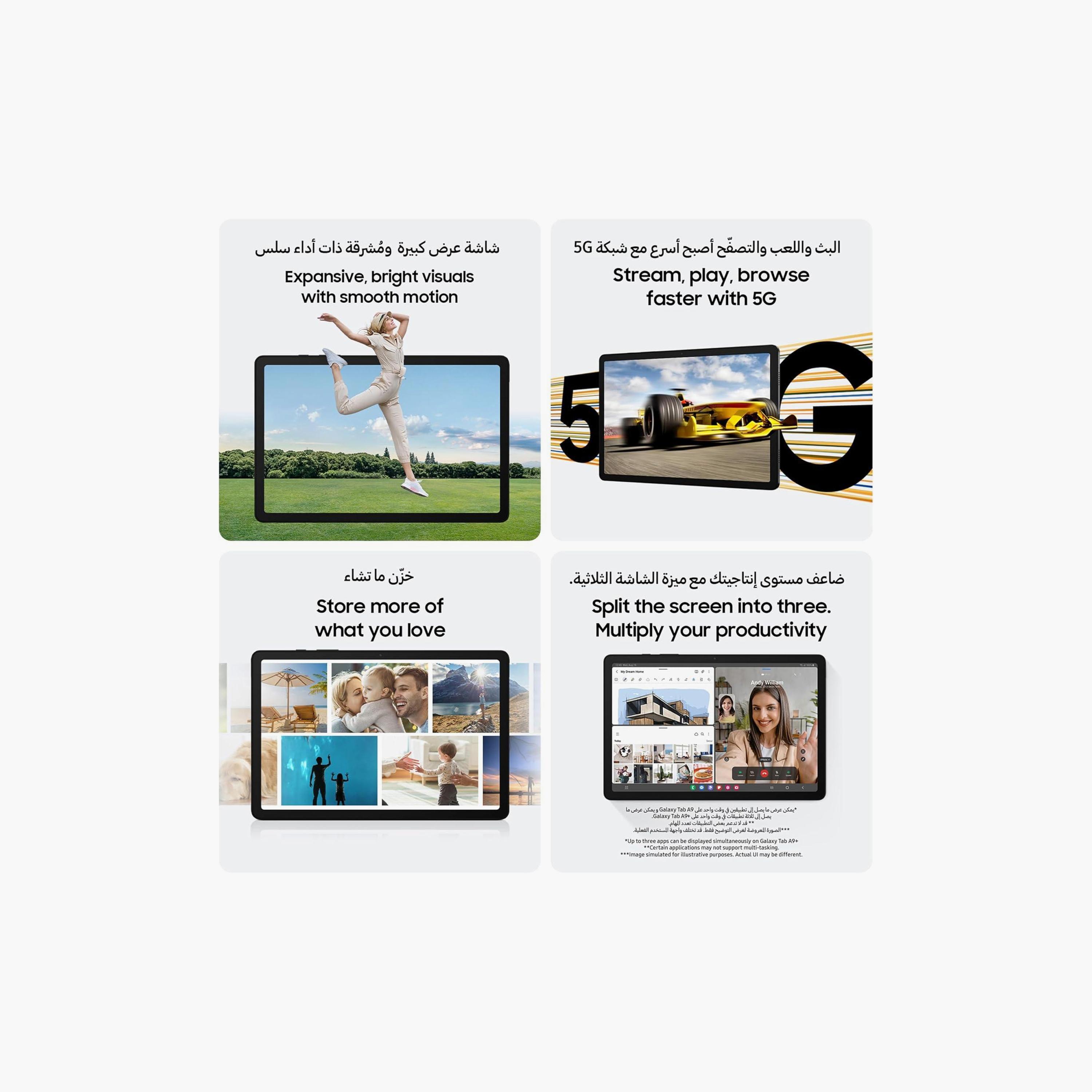 سامسونج جالاكسي تاب A9+ أزرق داكن، 4 ج، 64 ج، 11 بوصة، واي فاي، 5G | SM-X216BDBAMEA-electronics-tablets-image-4