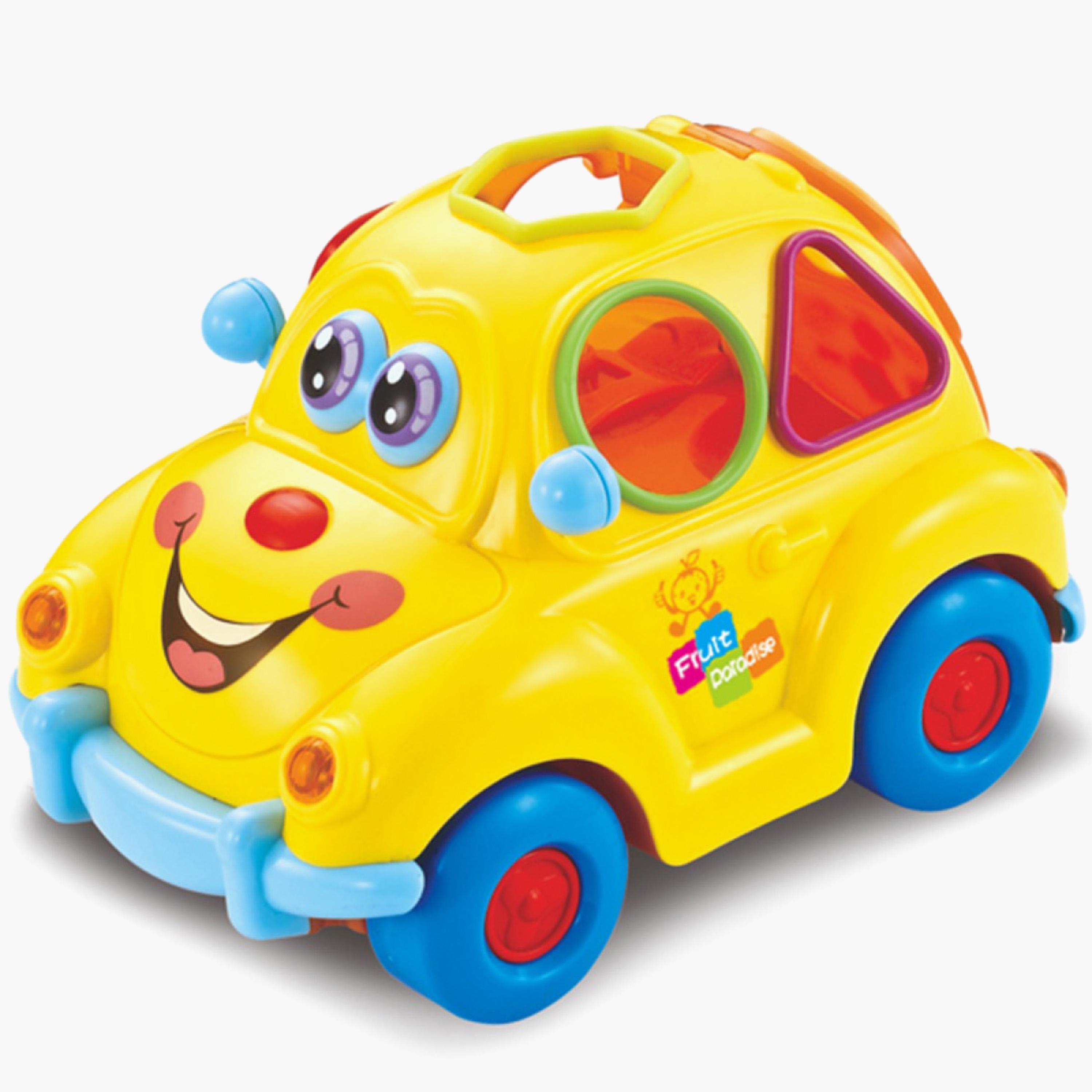 Hola Super Fun Fruit Car with Shape Sorter and Lights - 1 Year+