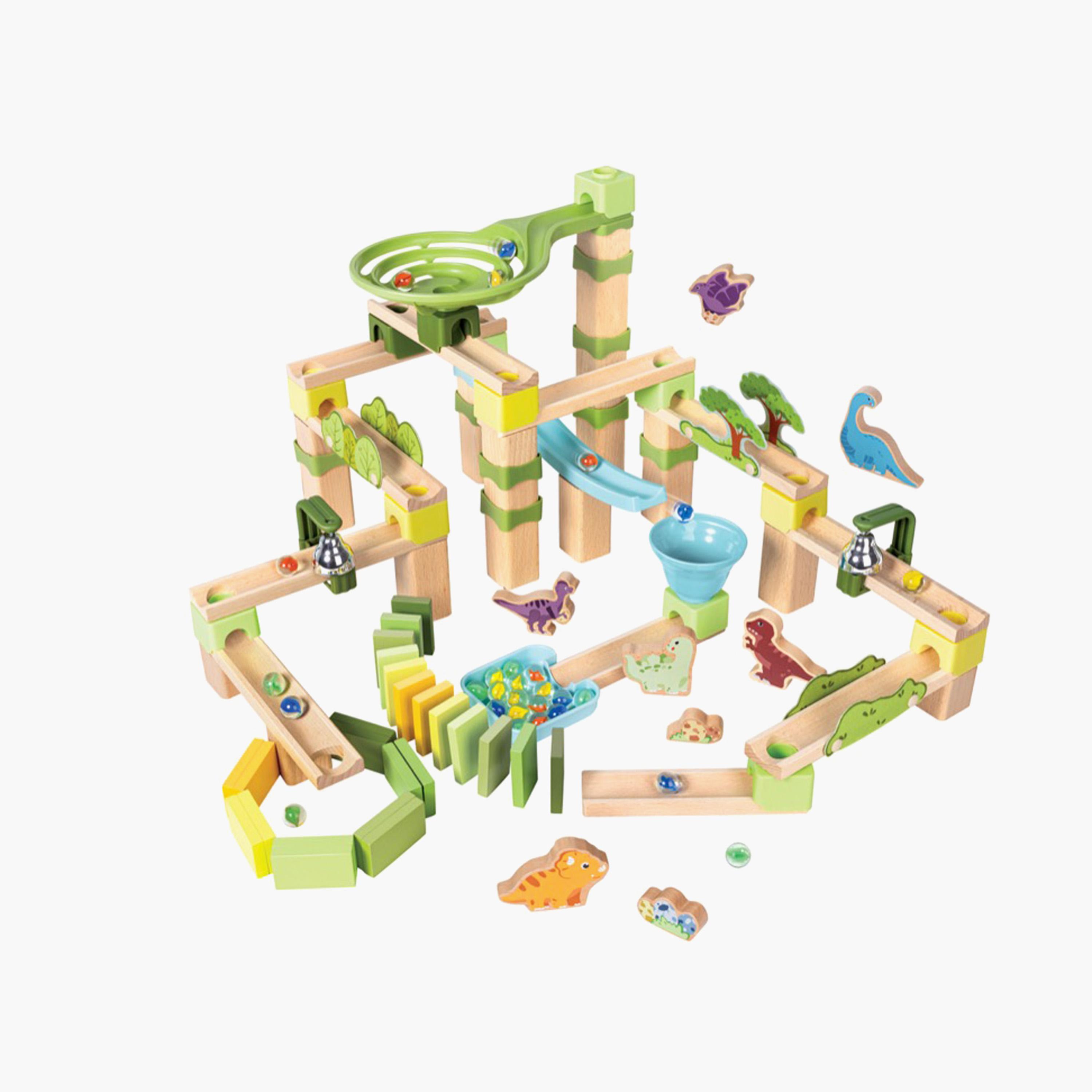 Hape Quadrilla 131-Piece Dino Adventure Marble Run Set