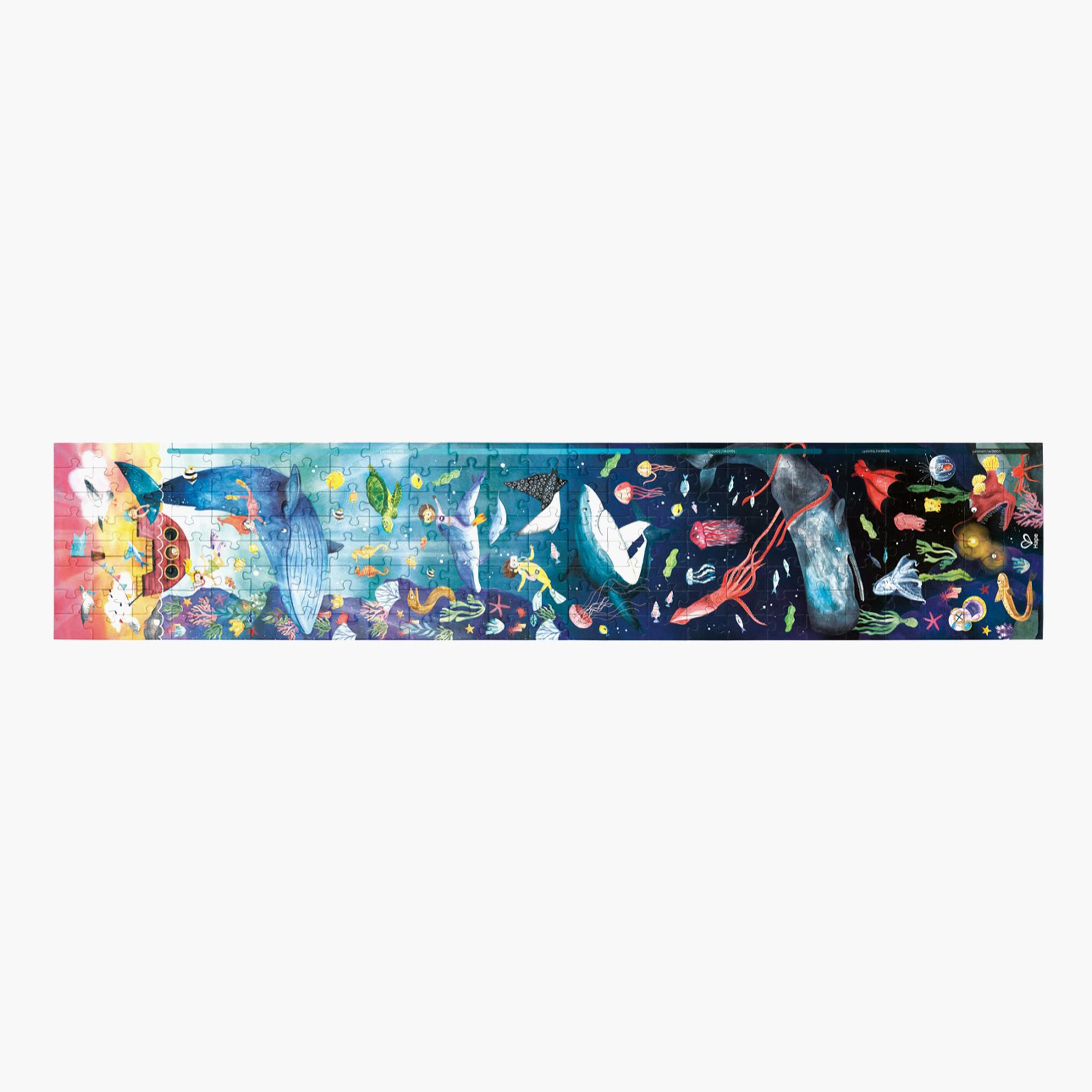 HAPE 200-Piece Glow-in-the-Dark Ocean Life Puzzle
