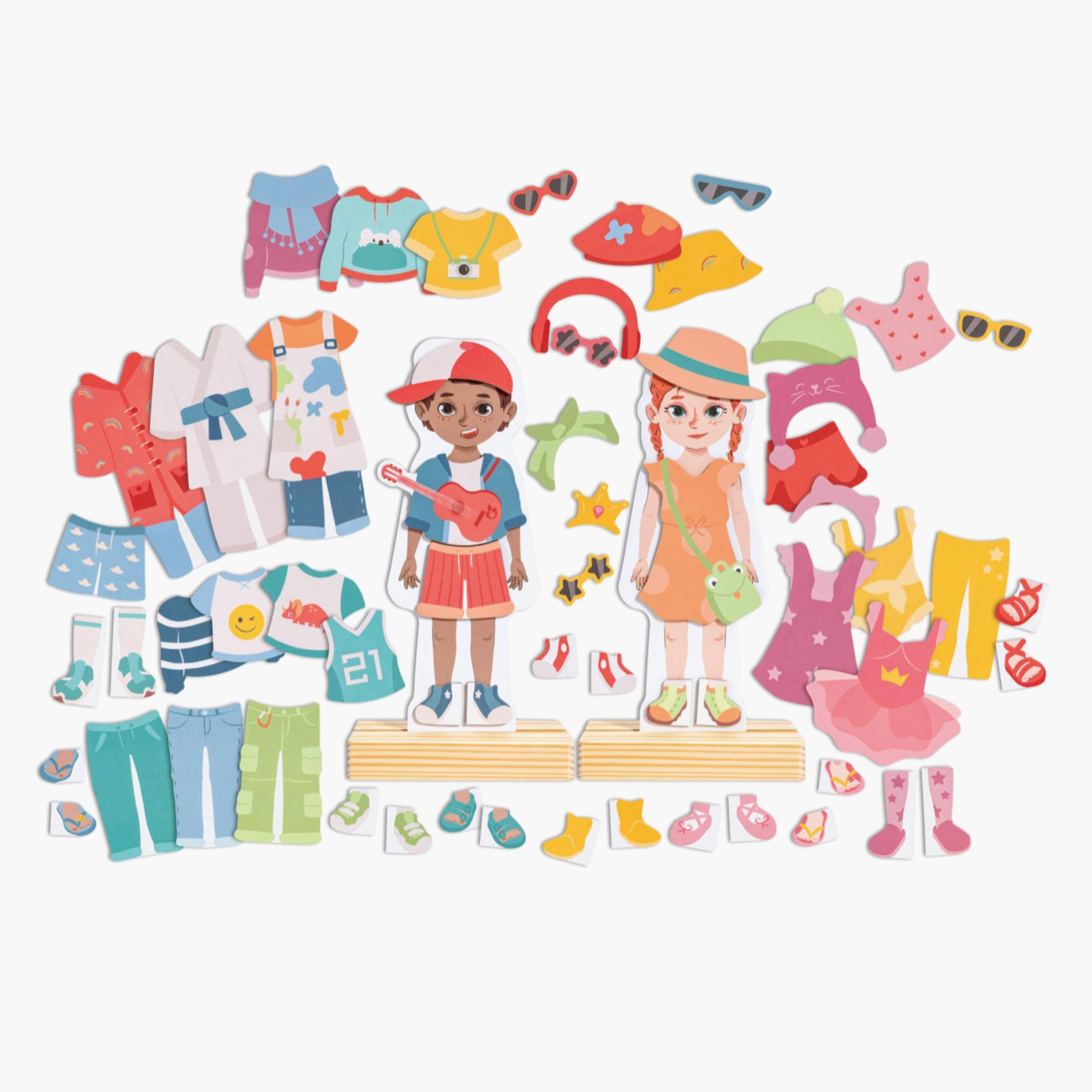 HAPE 68-Piece Mix & Match Dress-up Boy and Girl Magnetic Puzzle