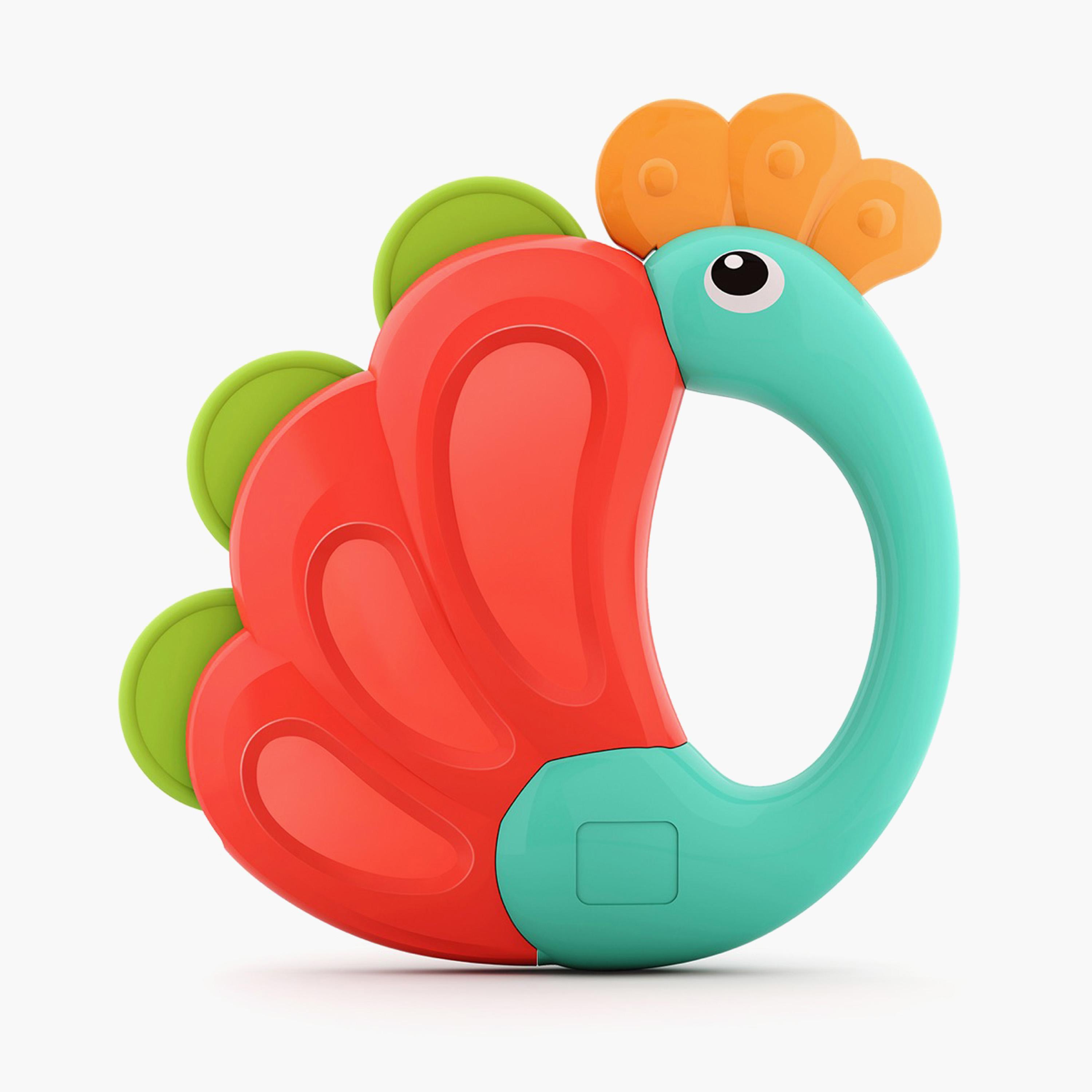 Hola Peacock Orchestra Teether Rattle - 3 months+
