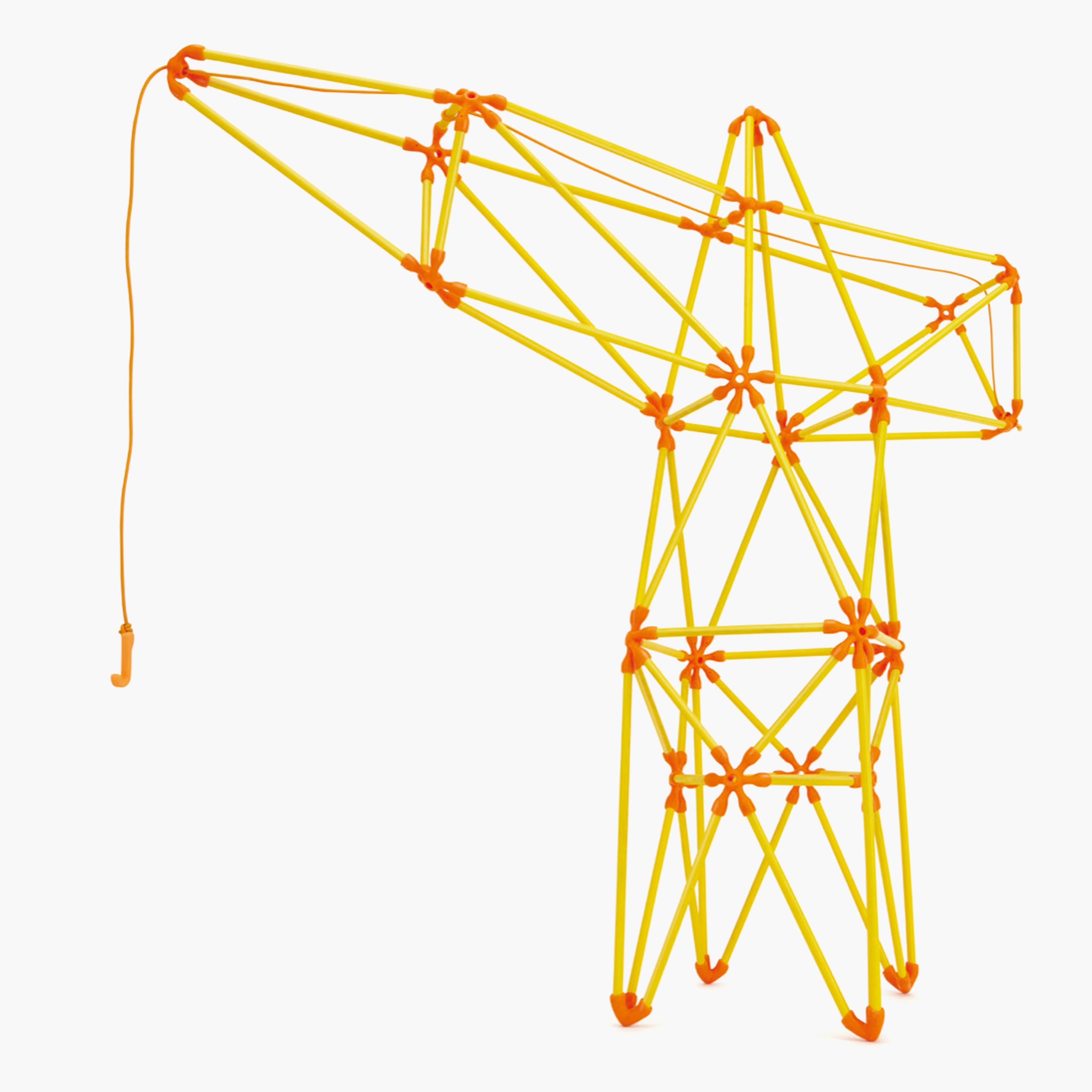 HAPE 93-Piece Flexistix Truss Crane Bamboo Construction Set