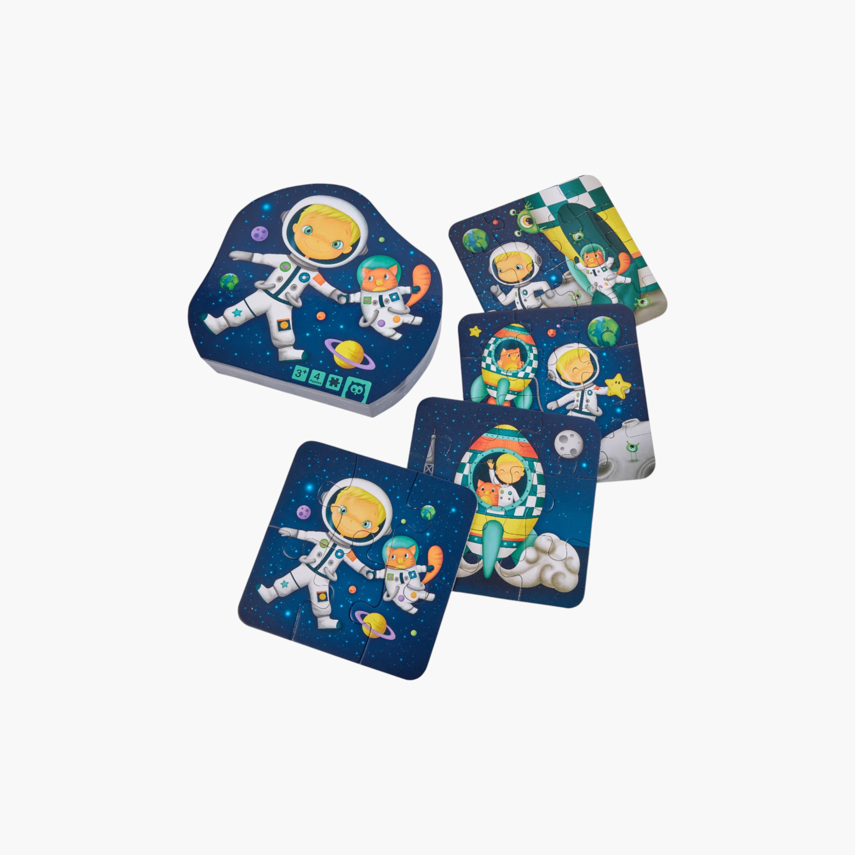 Eurekakids 43-Piece Astronaut Evolutive Puzzle Set