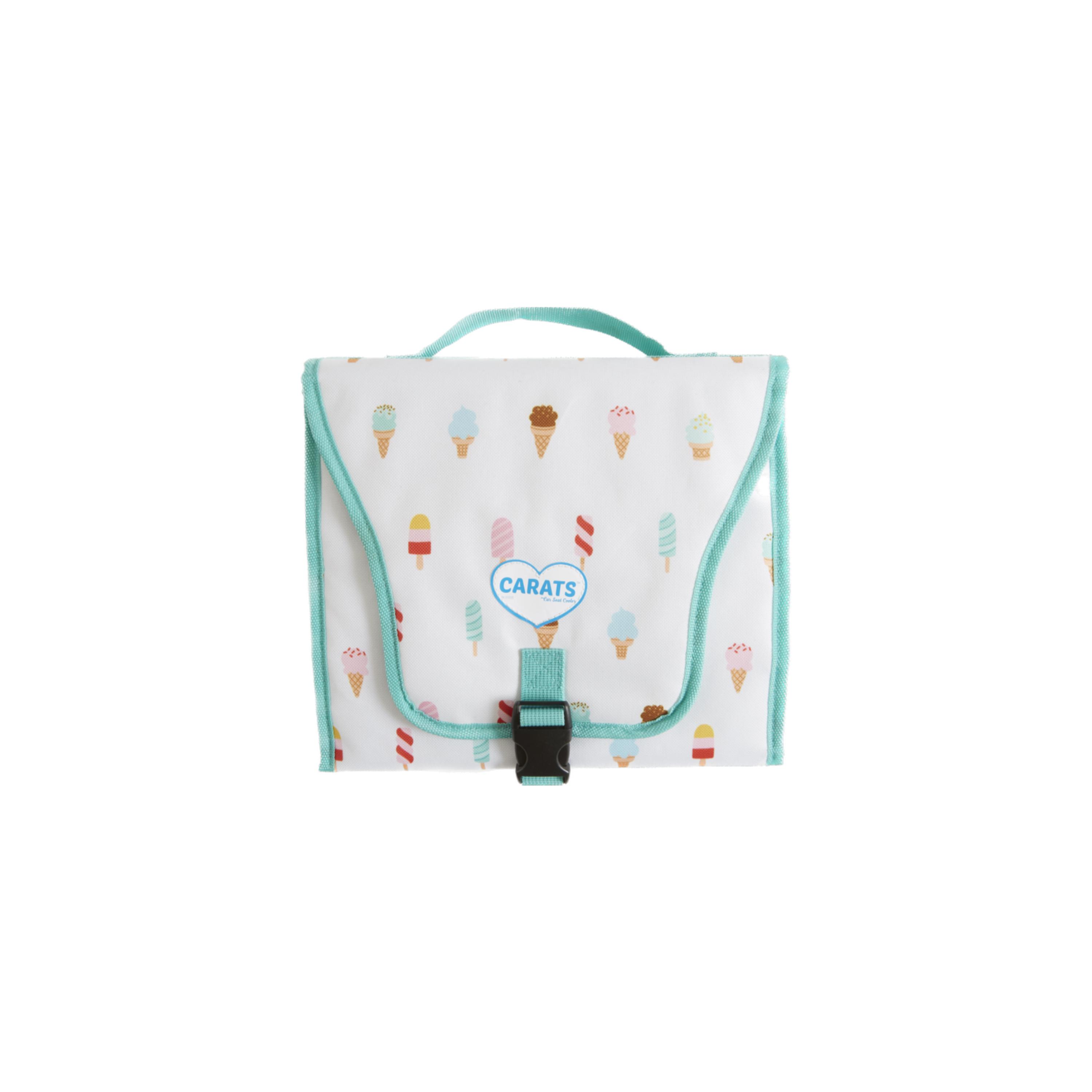 Cool Carats Popsicle & Ice cream Printed Car Seat Cooler - Grey & White-baby-gear-carseats-image-1