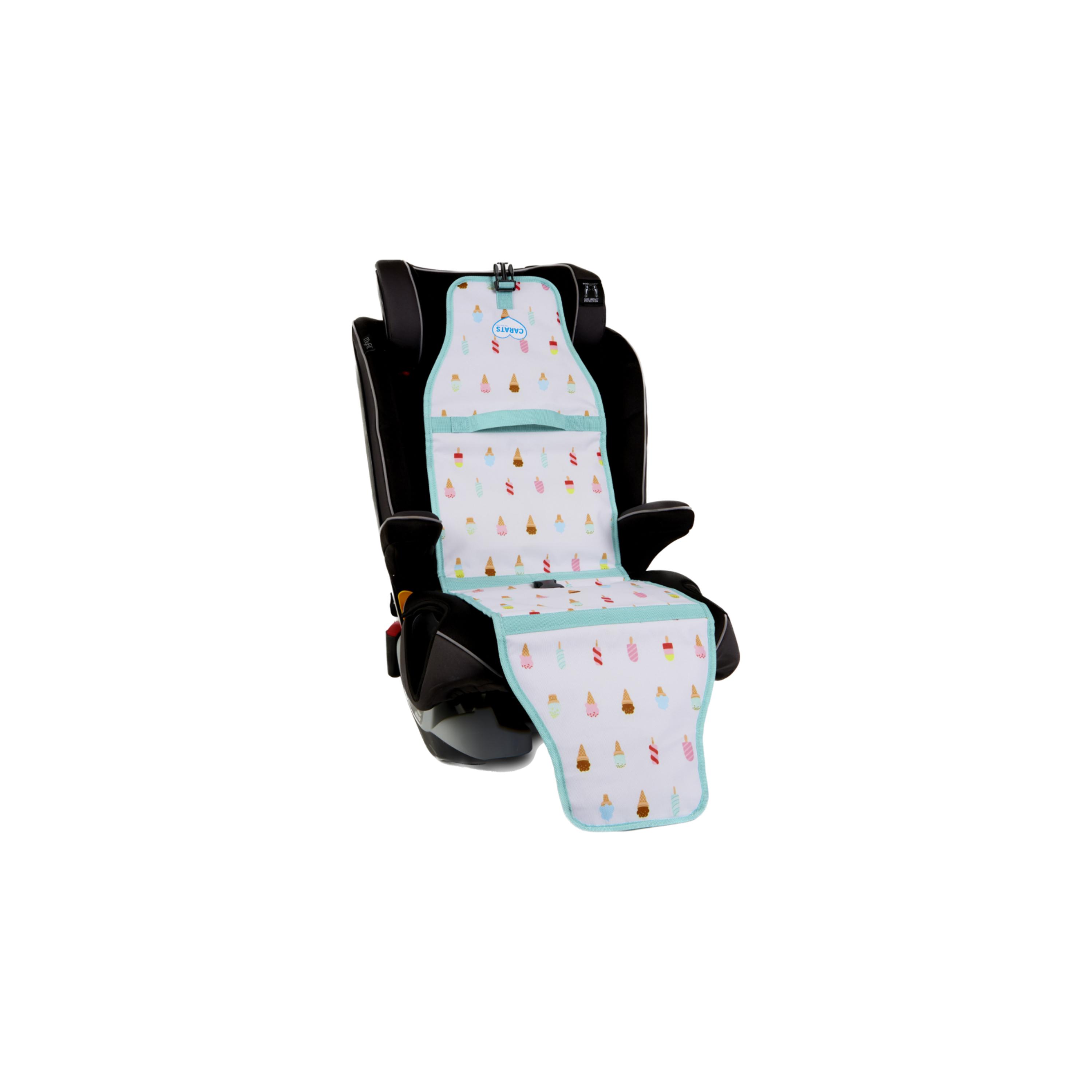 Cool Carats Popsicle & Ice cream Printed Car Seat Cooler - Grey & White-baby-gear-carseats-image-2