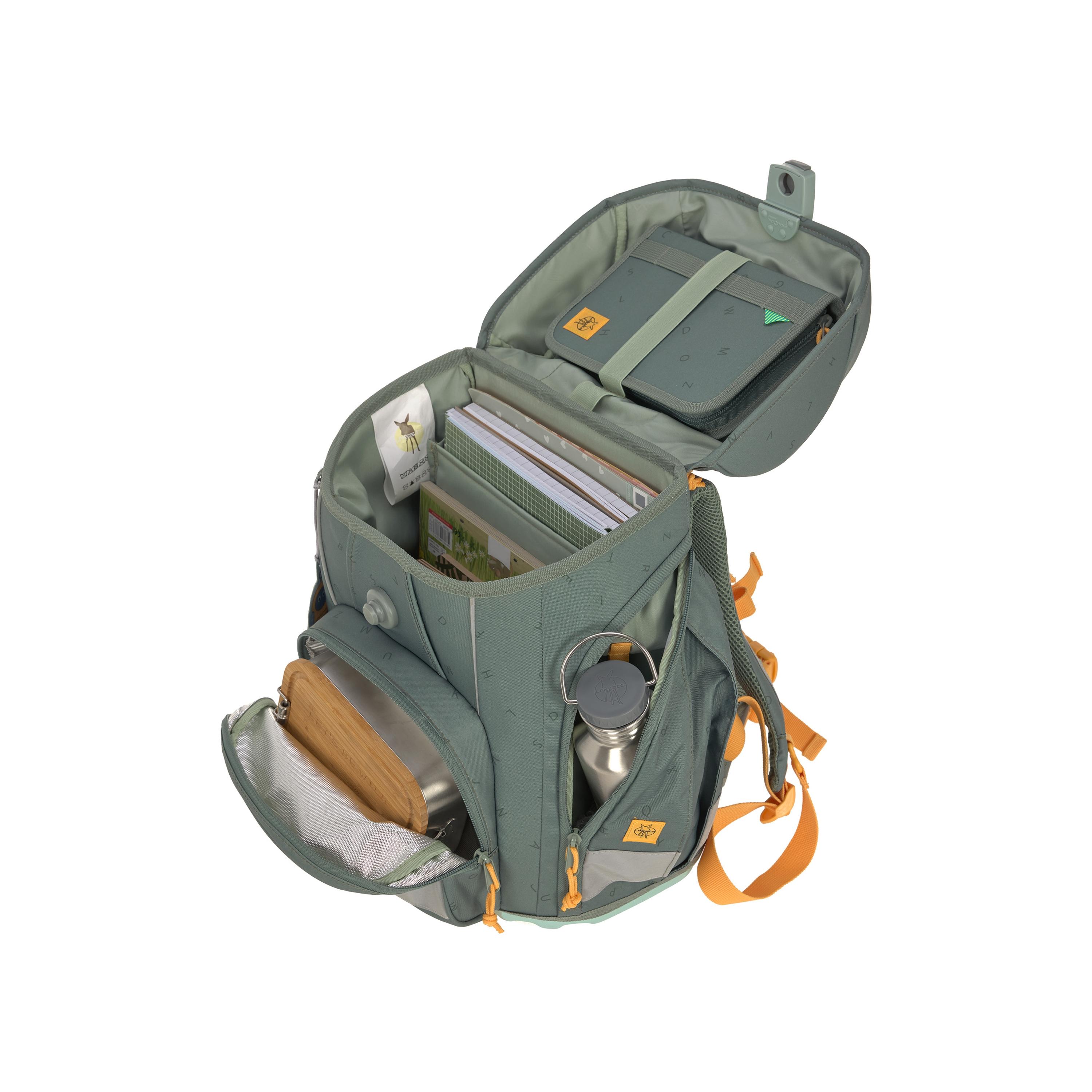 LASSIG BOXY Letters Printed Unique School Bag Set - Green - 21 Litre-school-bagsandbackpacks-sets-image-13