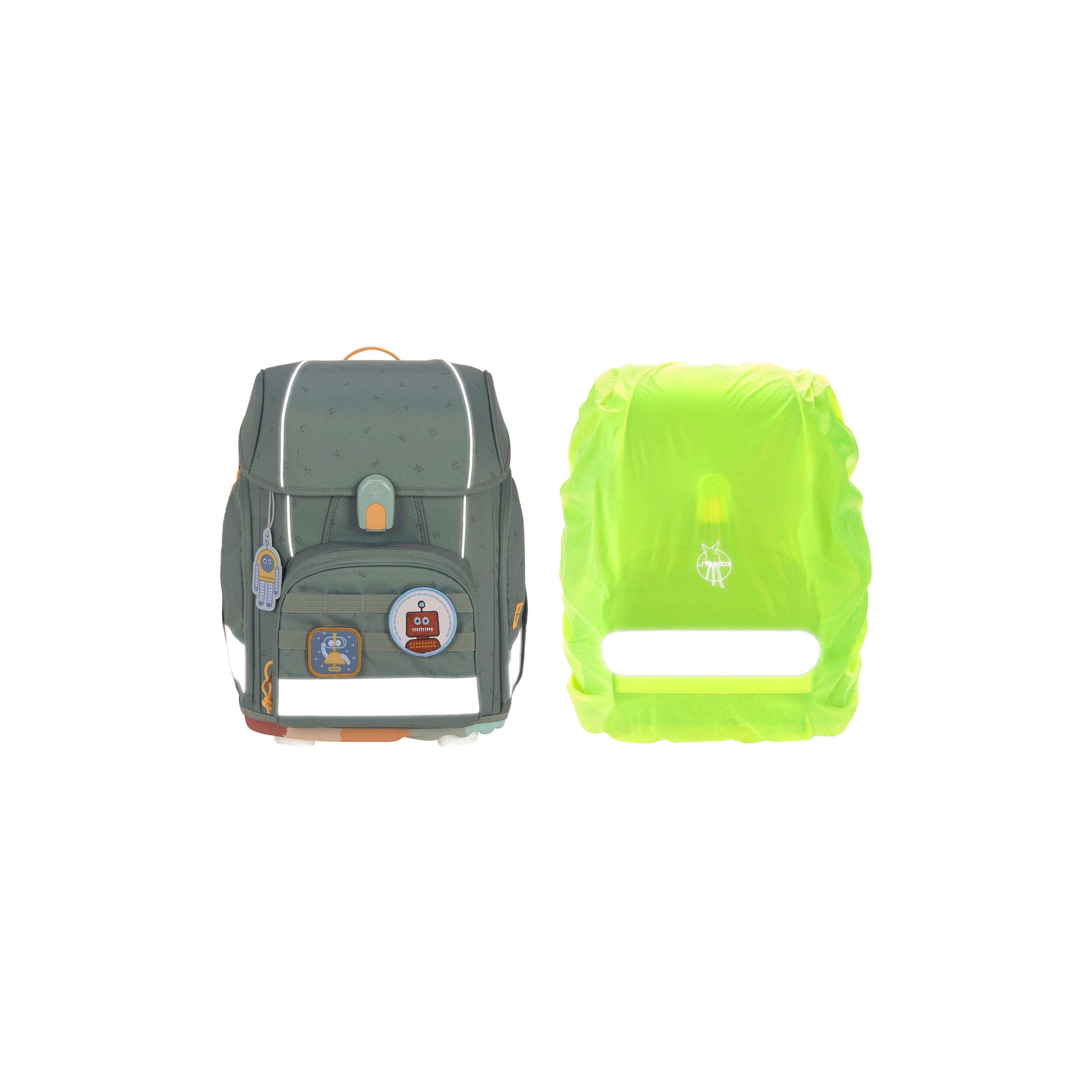 LASSIG BOXY Letters Printed Unique School Bag Set - Green - 21 Litre-school-bagsandbackpacks-sets-image-2