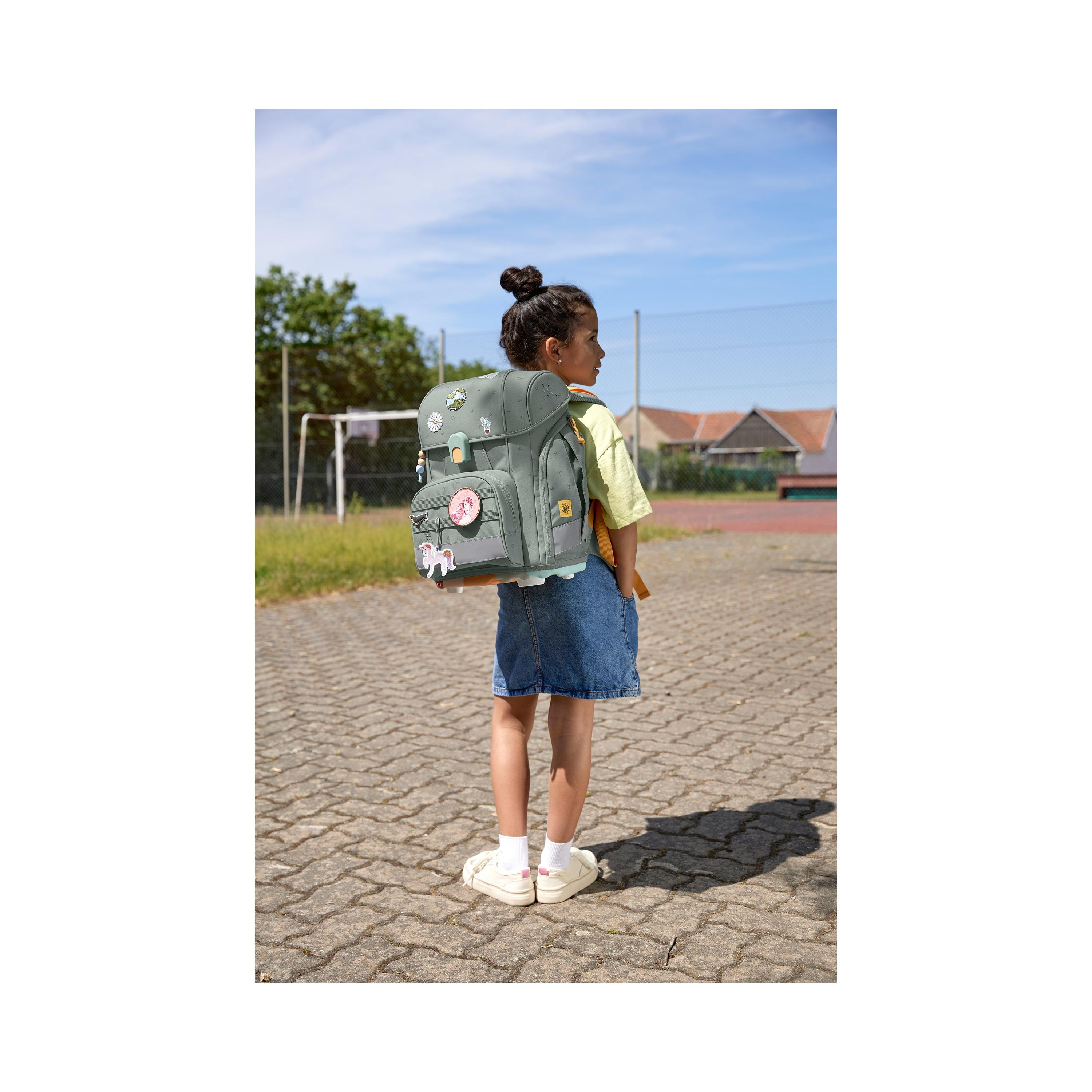 LASSIG BOXY Letters Printed Unique School Bag Set - Green - 21 Litre-school-bagsandbackpacks-sets-image-7