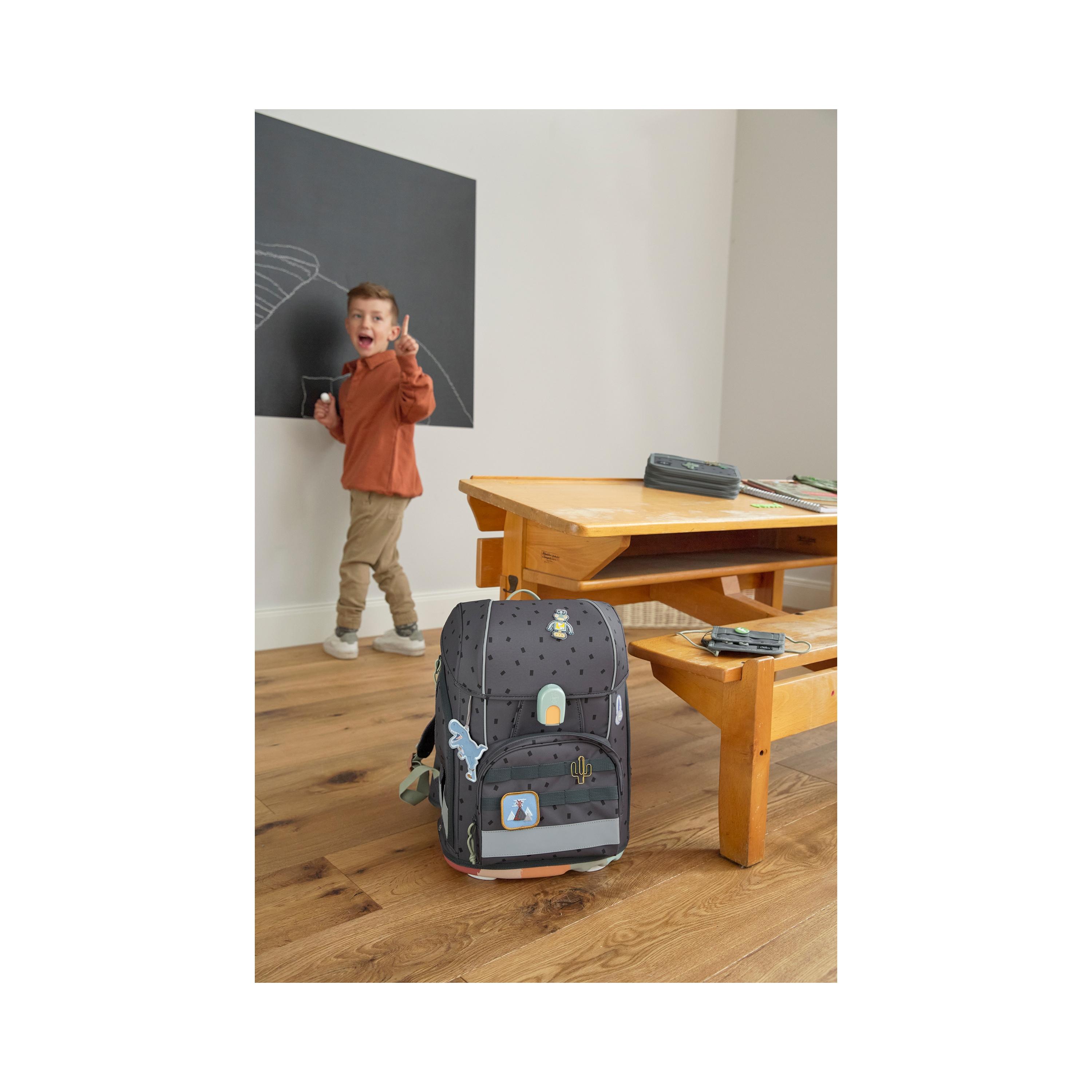 LASSIG BOXY Speckles Printed Unique School Bag Set - Anthracite Grey - 21 Litre-school-bagsandbackpacks-sets-image-5