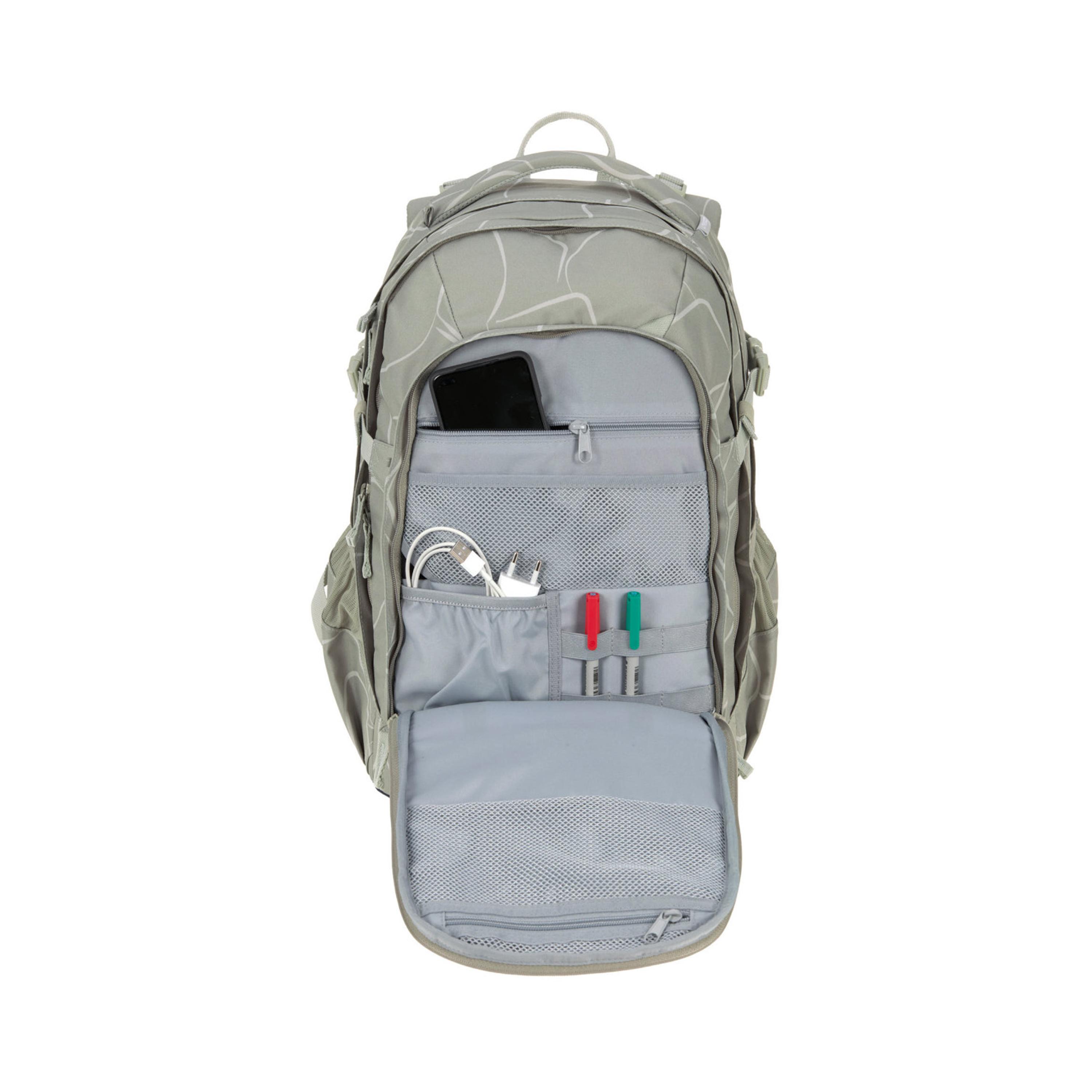 LASSIG BOLD Curve Printed Origin School Backpack - Sage - 30 Litre-school-bagsandbackpacks-backpacks-image-5