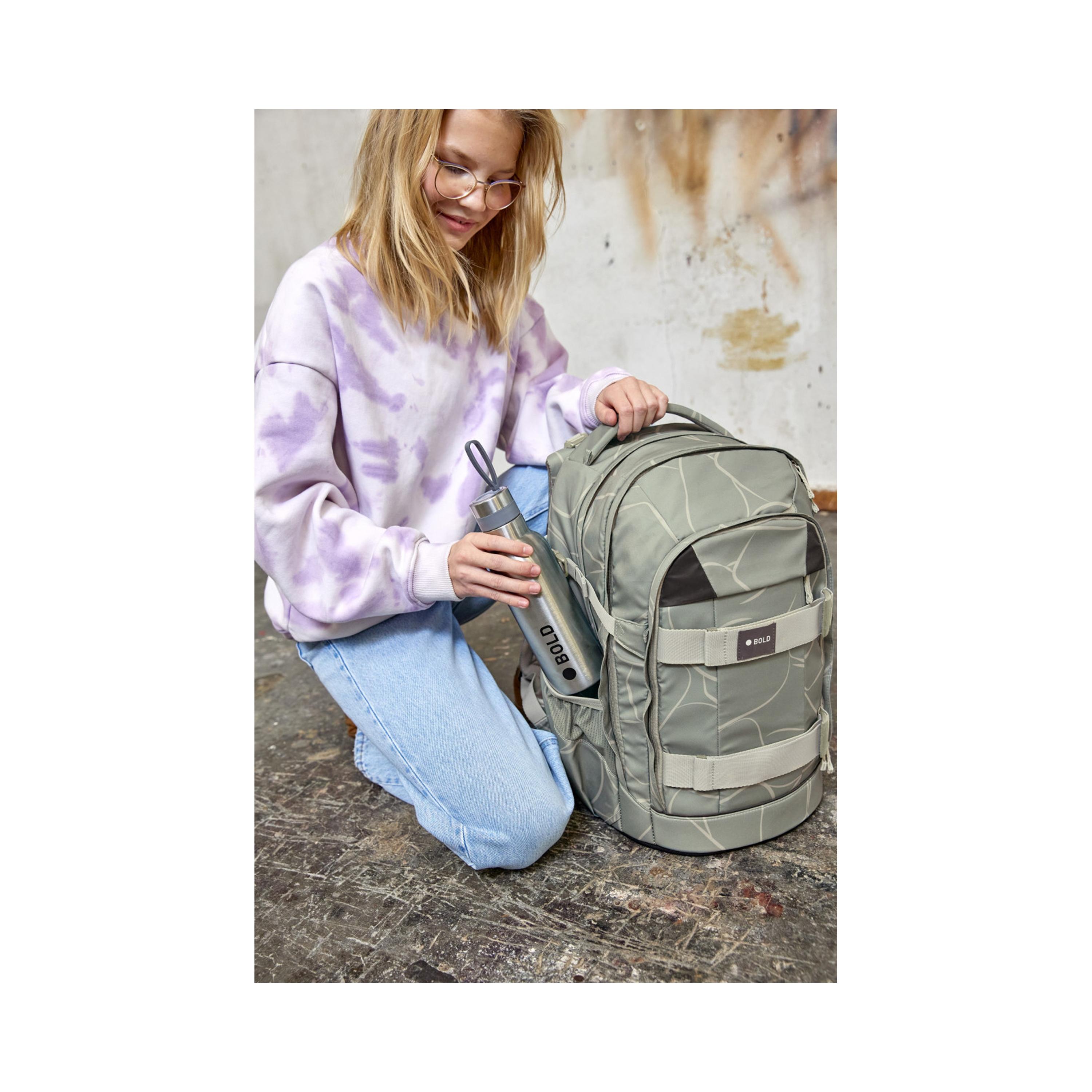 LASSIG BOLD Curve Printed Origin School Backpack - Sage - 30 Litre-school-bagsandbackpacks-backpacks-image-8