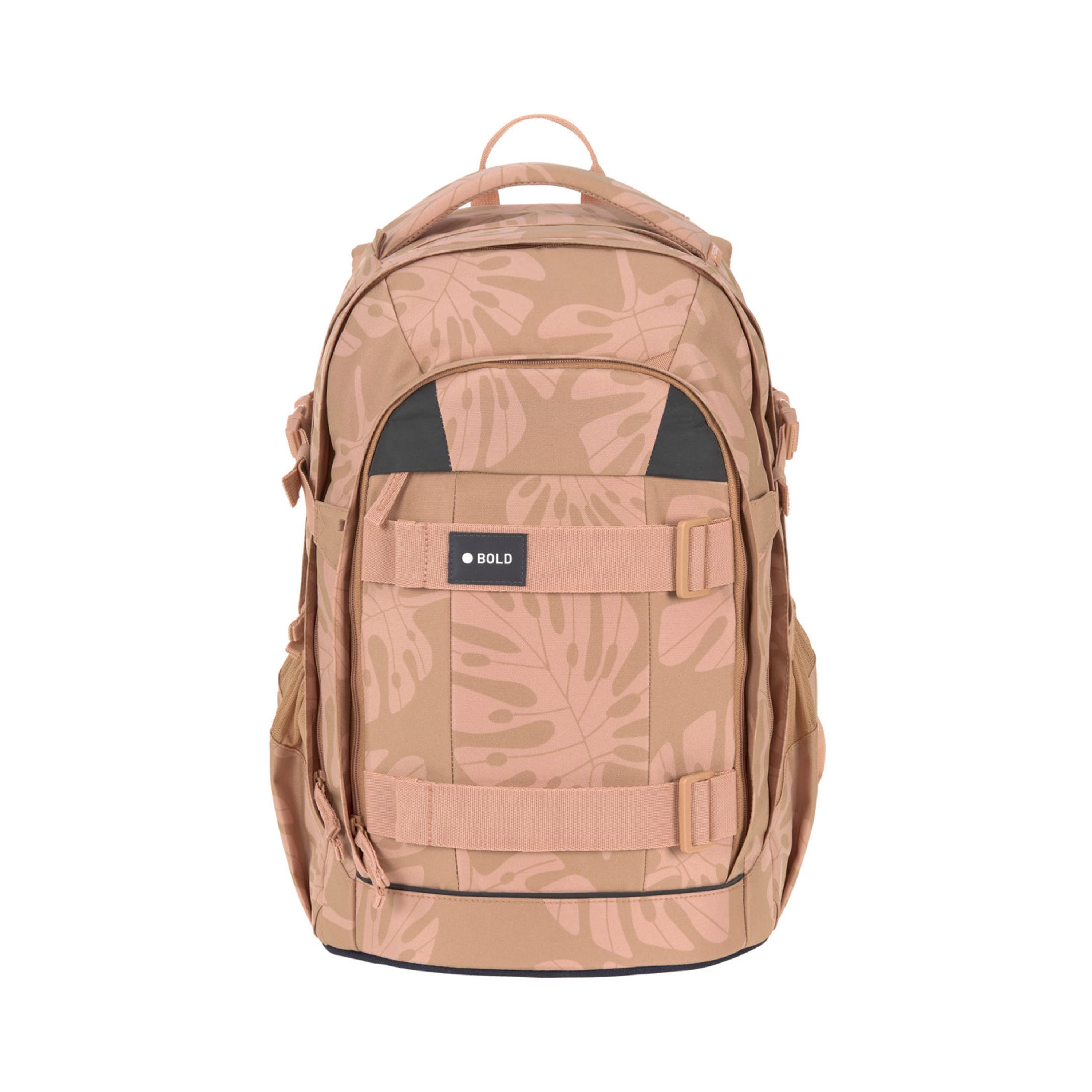 LASSIG BOLD Leaves Printed Origin School Backpack - Caramel - 30 Litre-school-bagsandbackpacks-backpacks-image-1