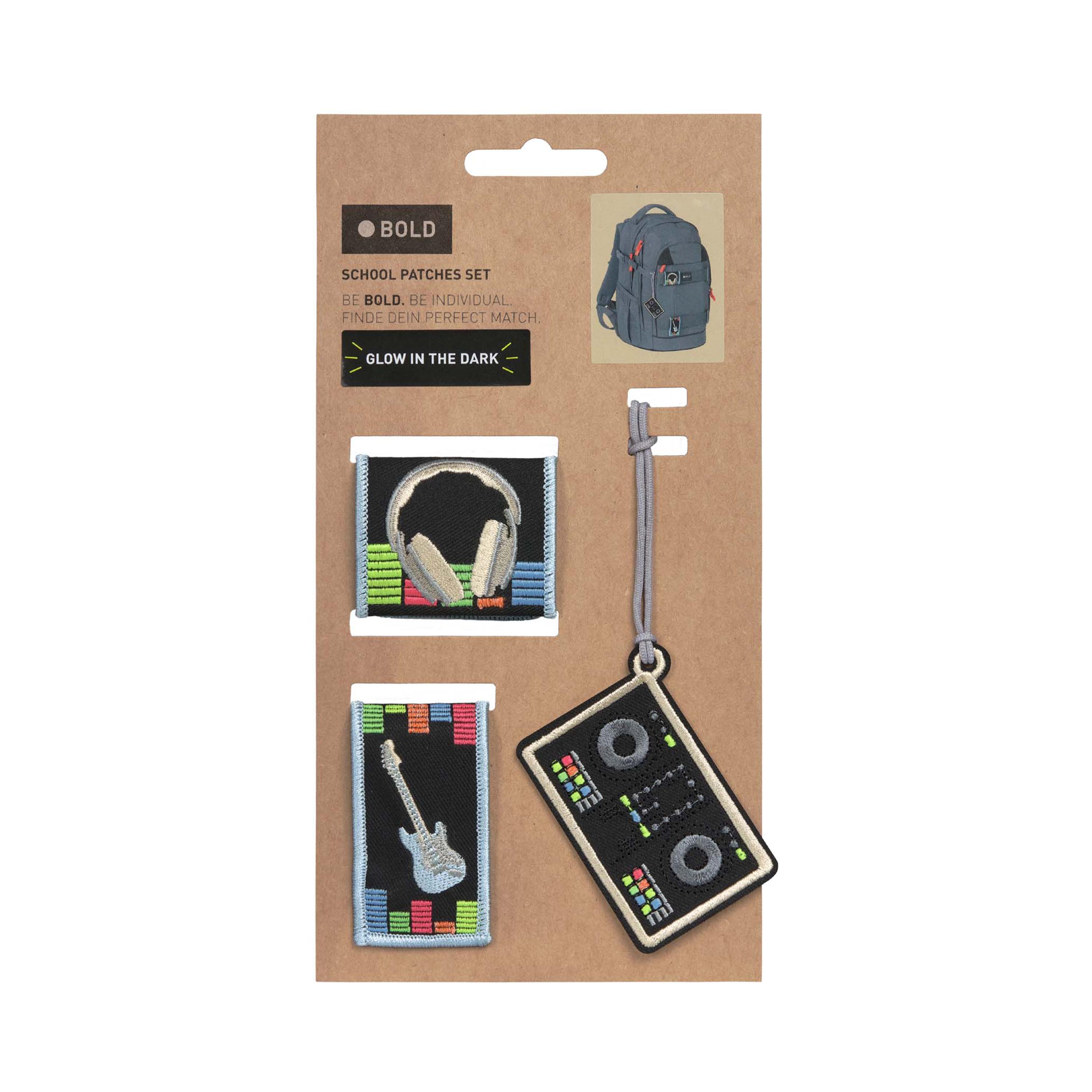 LASSIG BOLD Pendant with 2-Piece Match Patches - Music-girls-accessories-keyringsandbagcharms-image-3