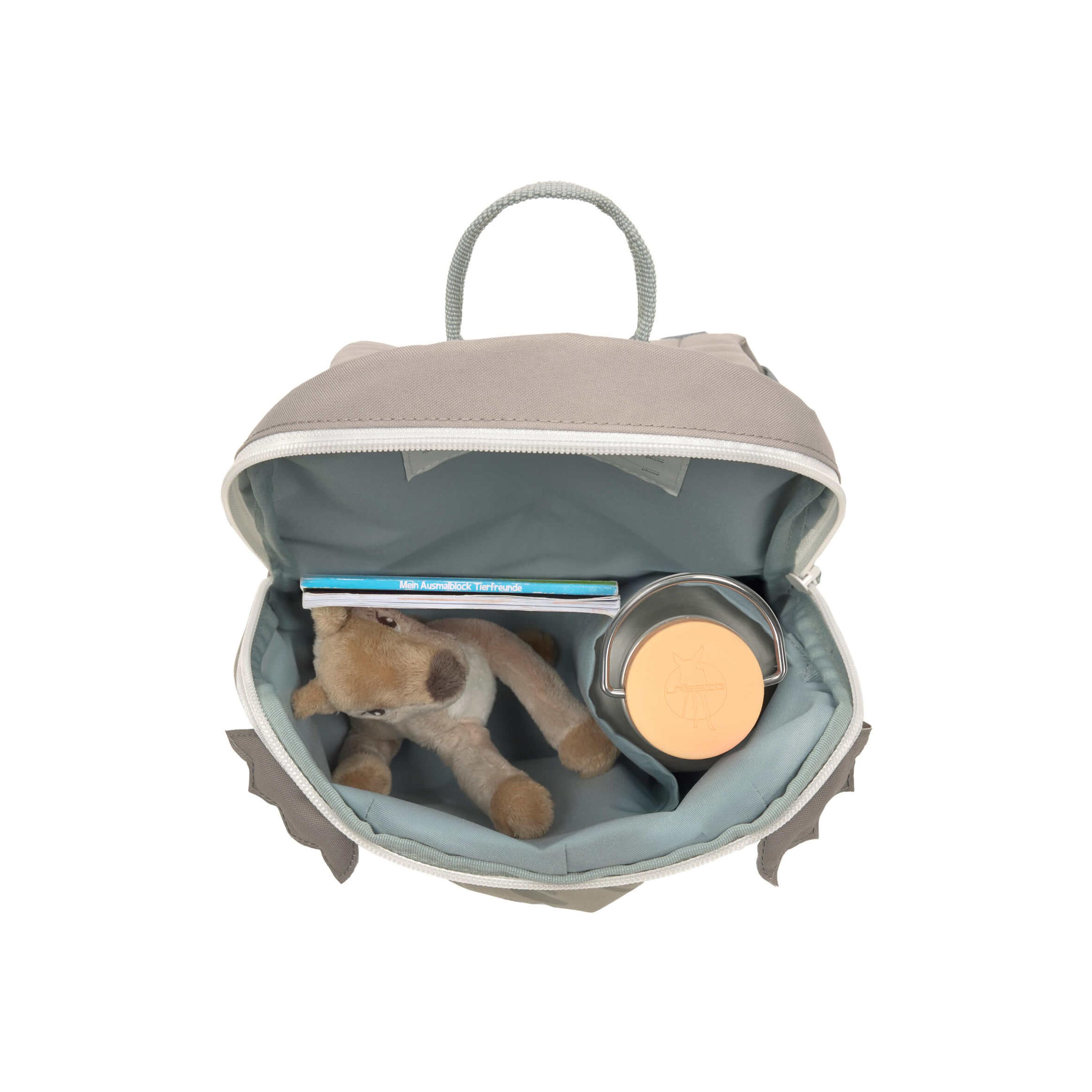 LASSIG Little Universe Soother Holder - Star - Olive-baby-feeding-accessories-image-4