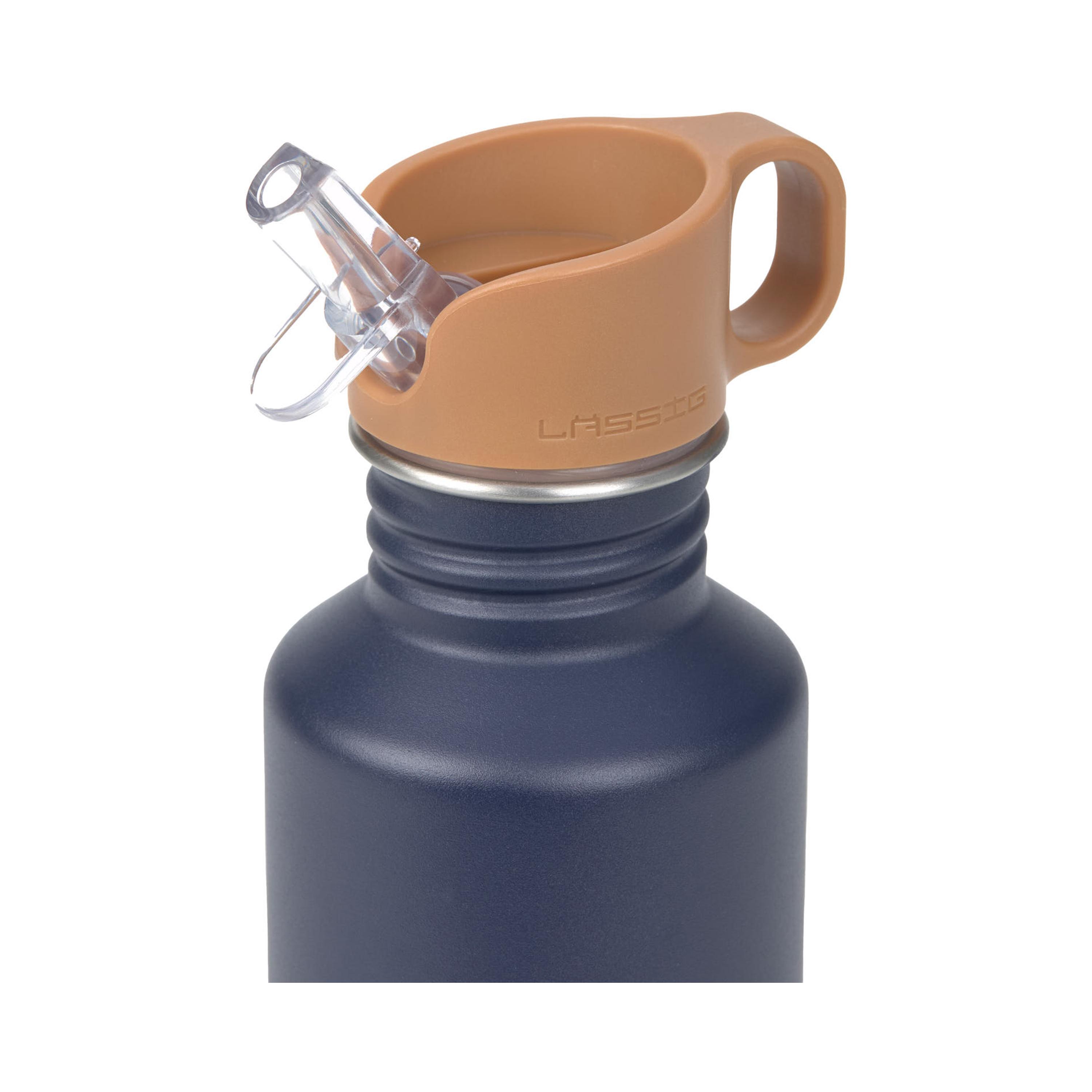 LASSIG Little Gang Stainless Steel Drinking Bottle - Smile - Navy-school-waterbottles-image-3