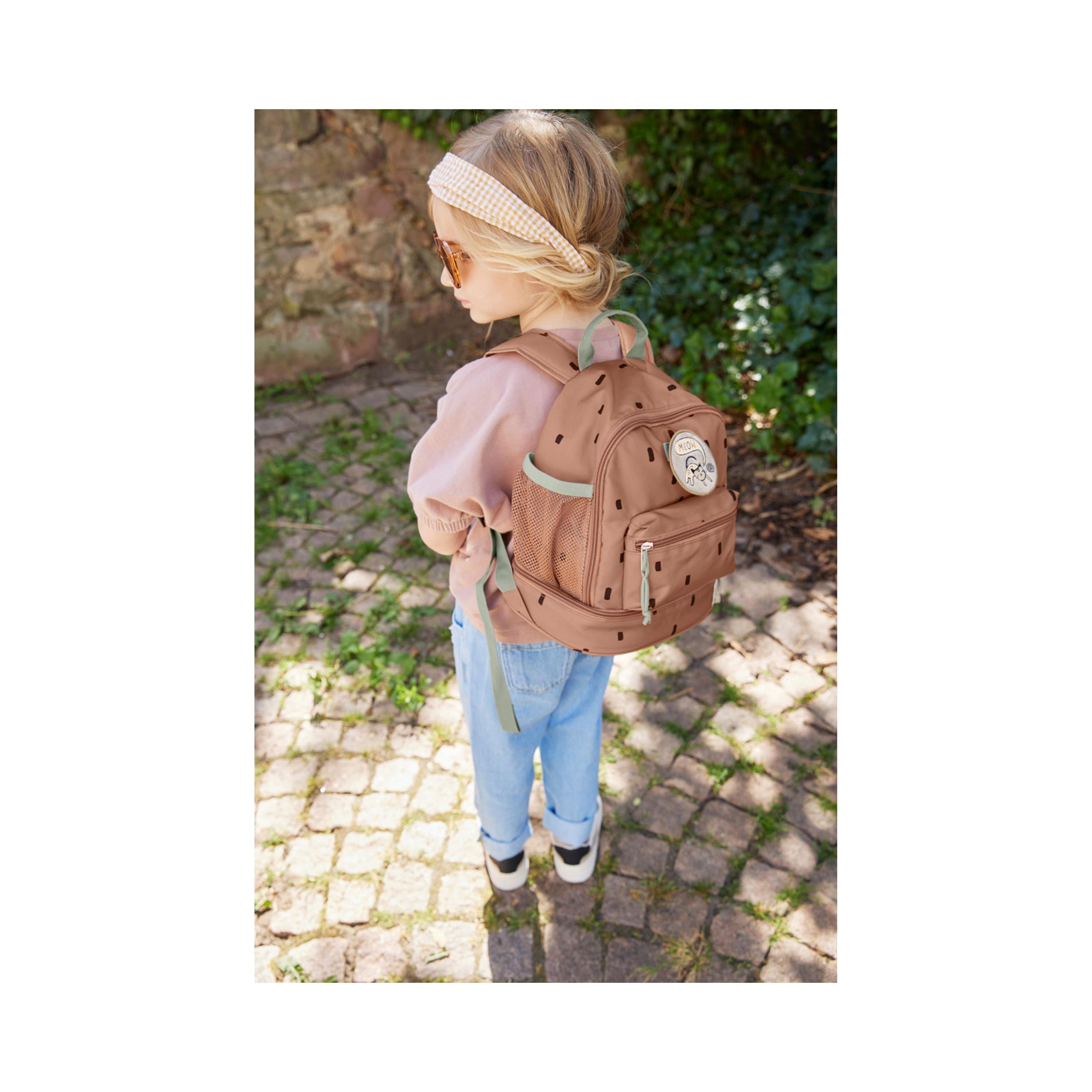 LASSIG Little Universe Soother Holder - Moon - Rust-baby-feeding-accessories-image-7