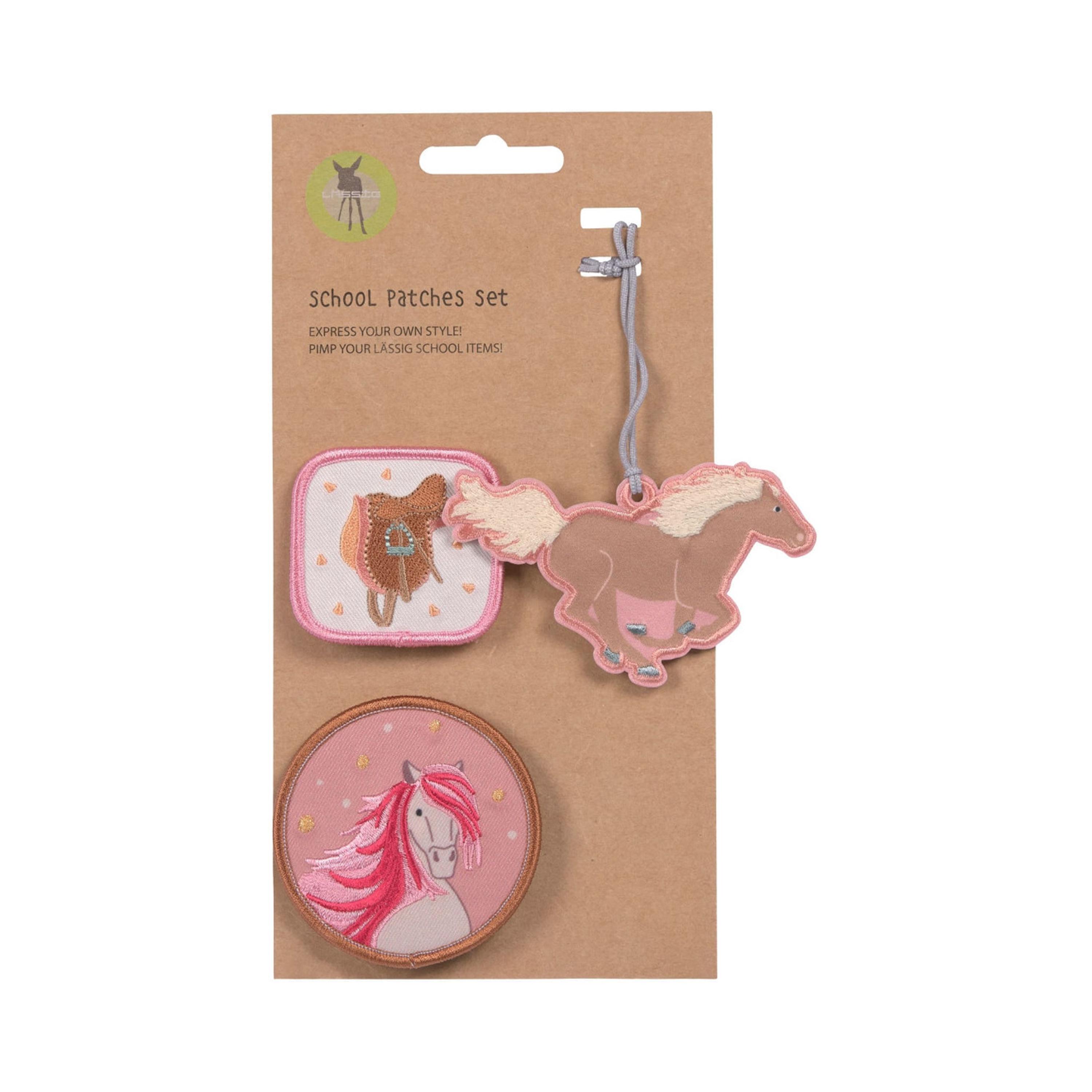 LASSIG Pendant with 2-Piece Patches Set - Horse - Pink-girls-accessories-keyringsandbagcharms-image-7