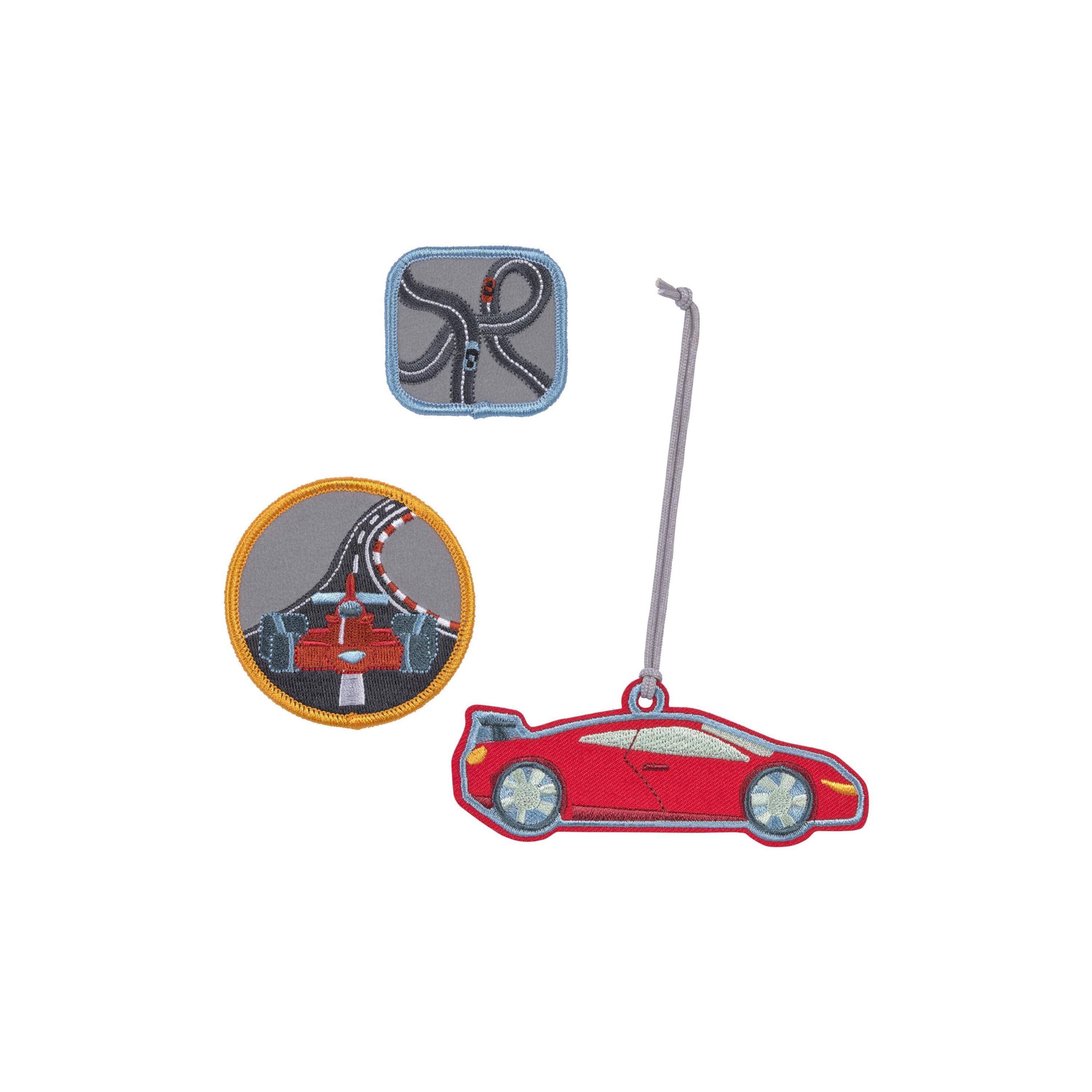 LASSIG Pendant with 2-Piece Patches Set - Racecar-girls-accessories-keyringsandbagcharms-image-1
