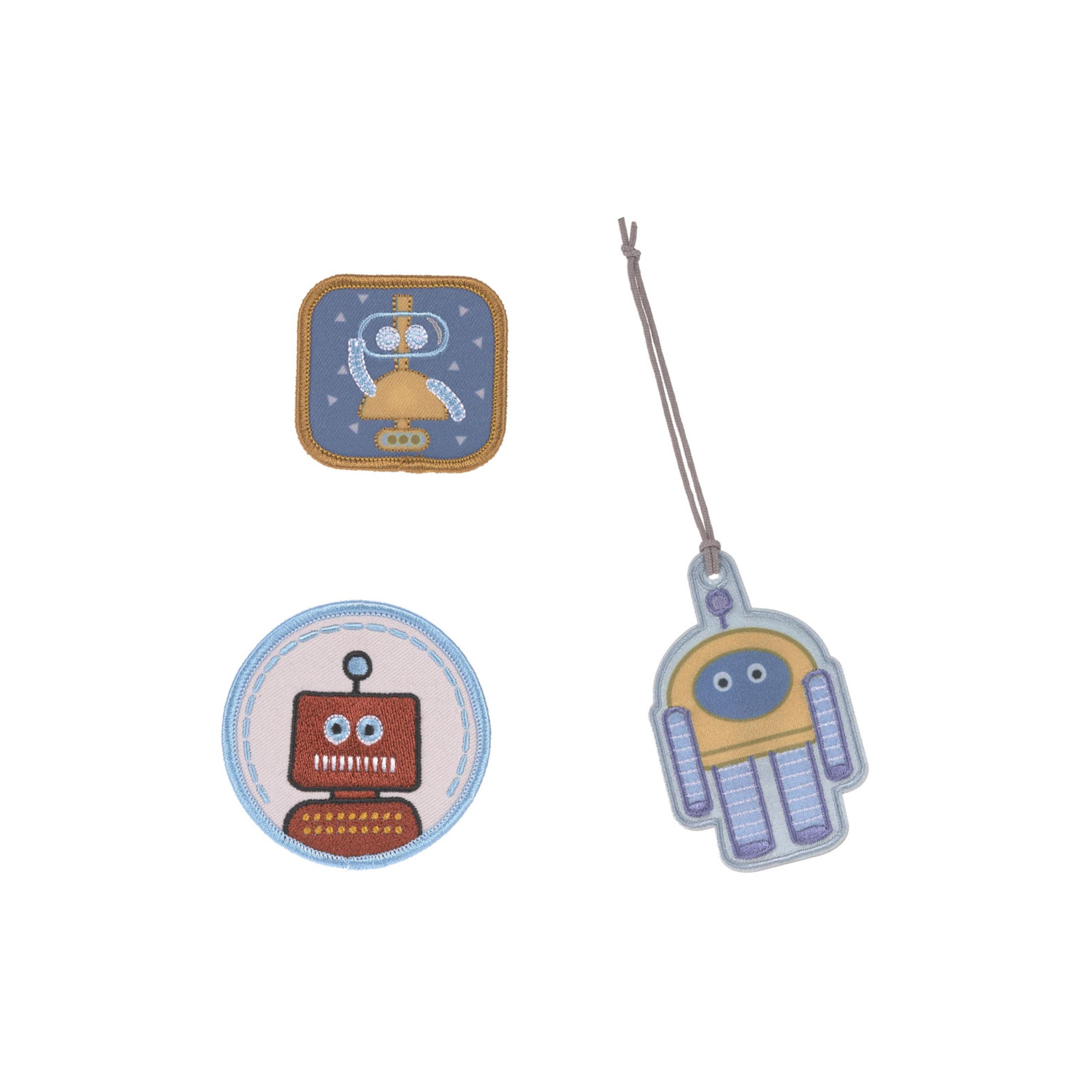 LASSIG Pendant with 2-Piece Patches Set - Robot-girls-accessories-keyringsandbagcharms-image-1