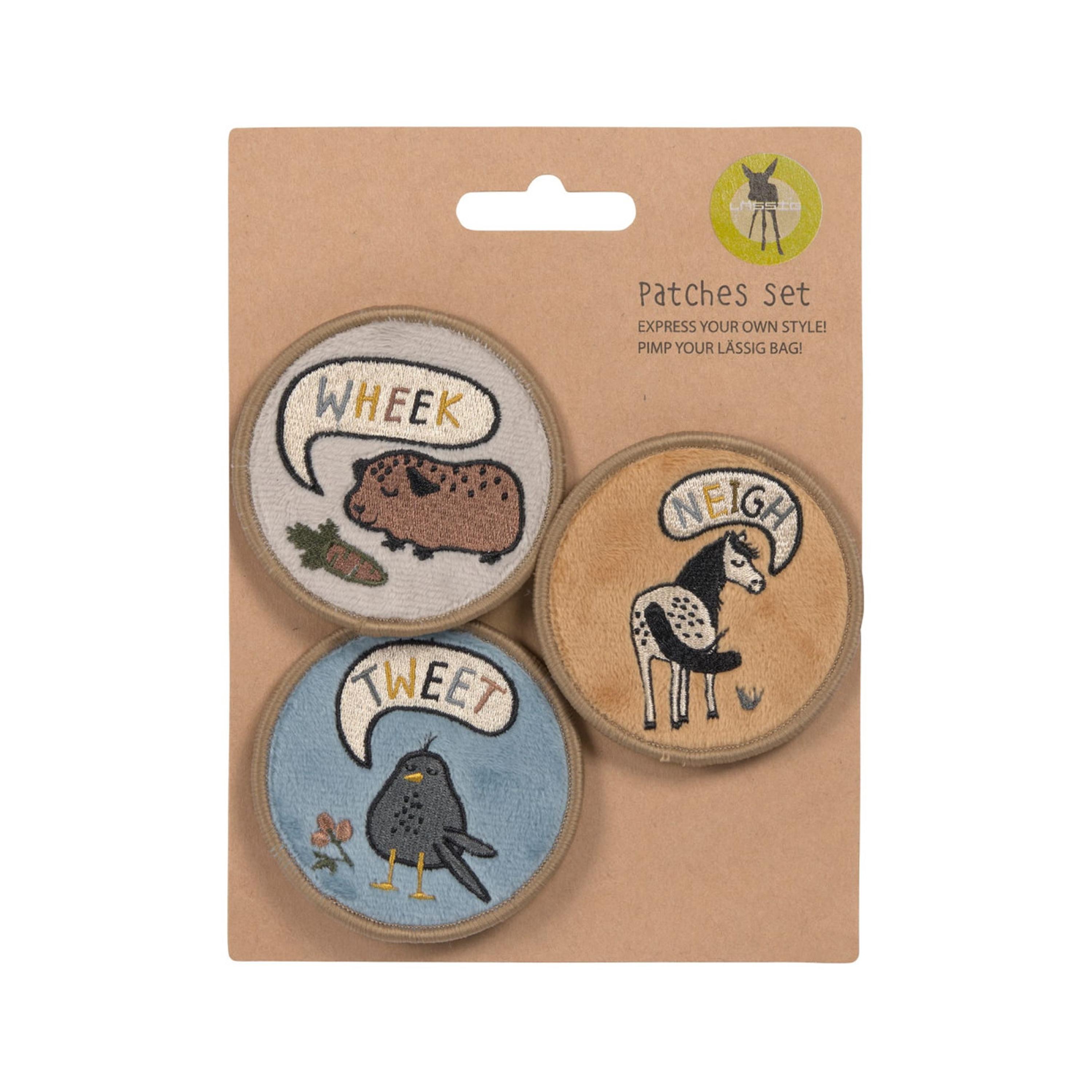 LASSIG 3-Piece Happy Printed Patches Set-girls-accessories-keyringsandbagcharms-image-1