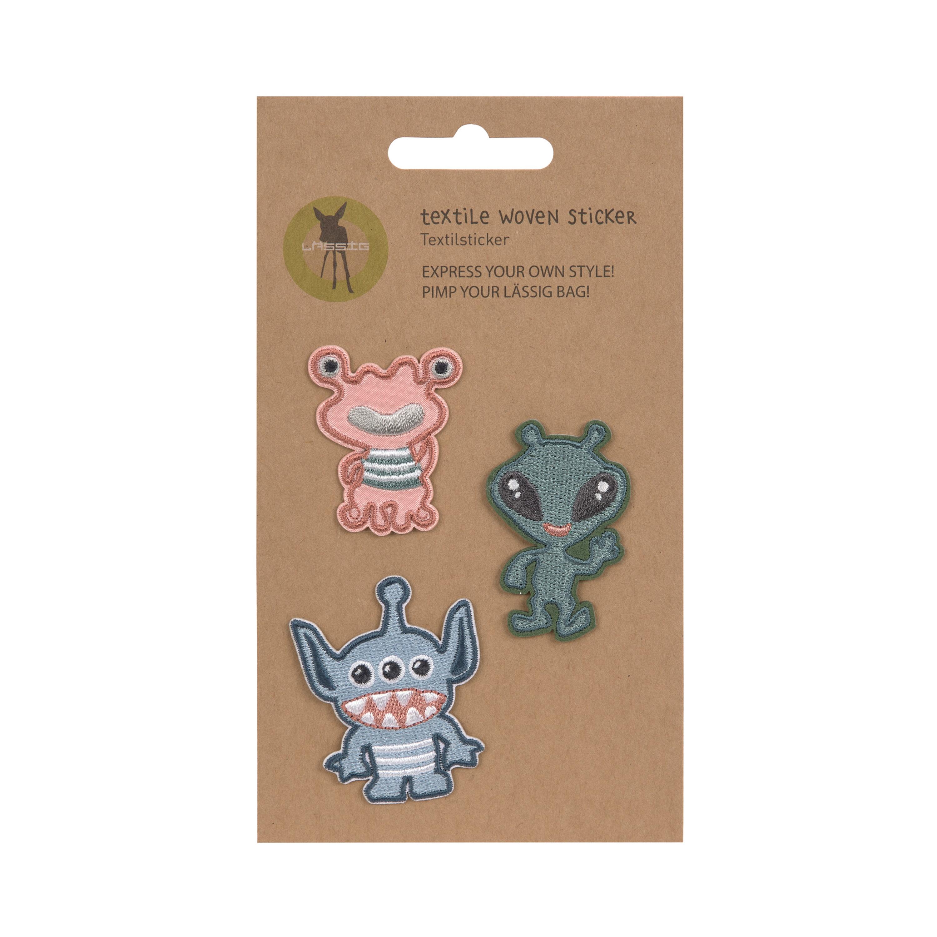 LASSIG 3-Piece Textile Woven Self-Adhesive Sticker Set - Monster-school-artsandcrafts-image-5