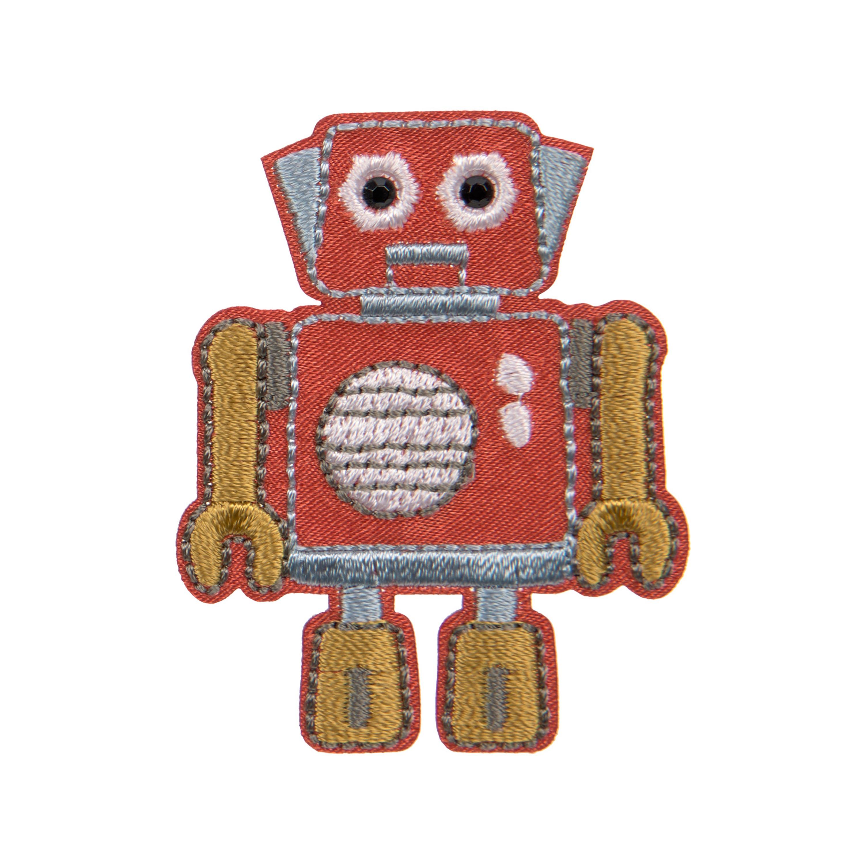 LASSIG 3-Piece Textile Woven Self-Adhesive Sticker Set - Robots-school-artsandcrafts-image-3
