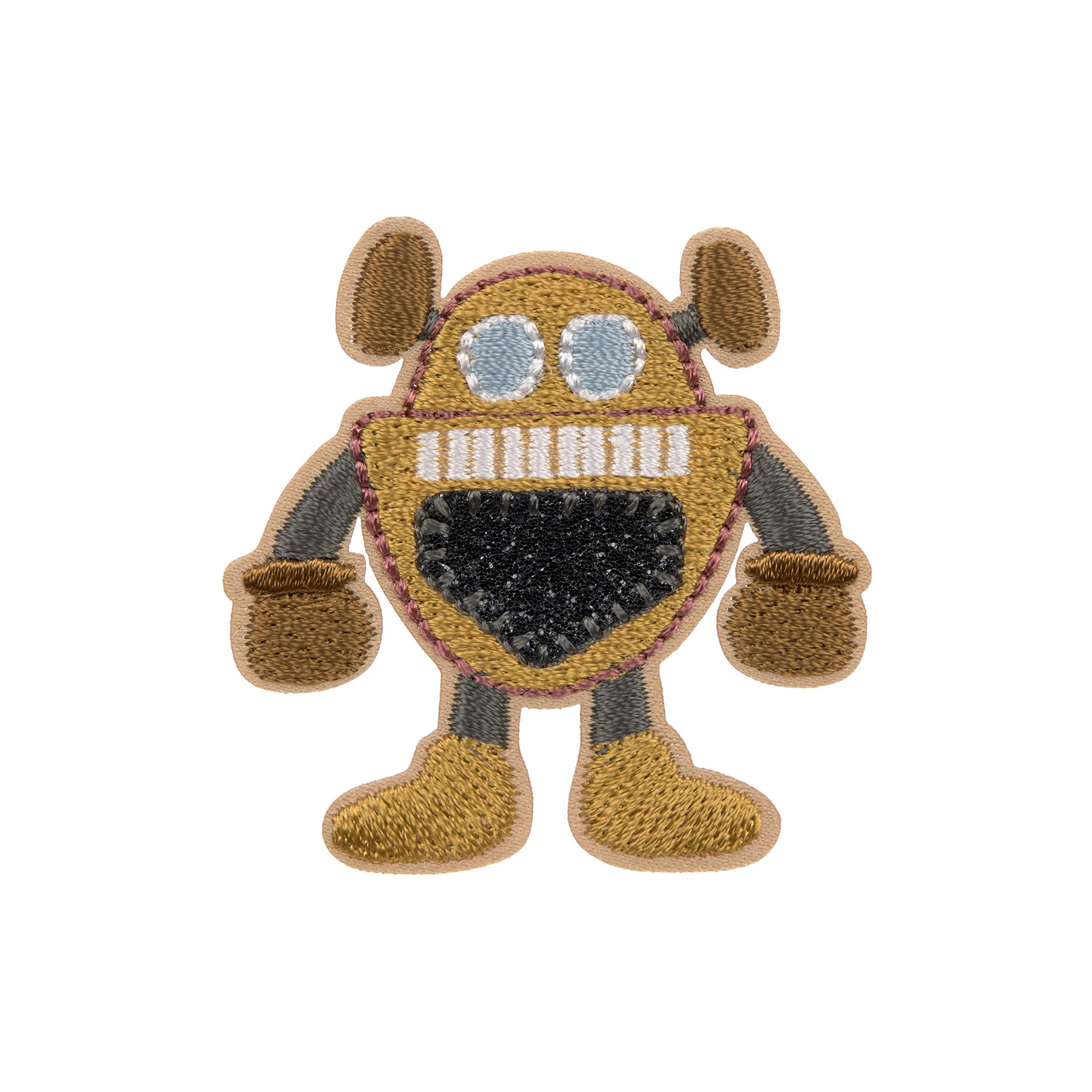 LASSIG 3-Piece Textile Woven Self-Adhesive Sticker Set - Robots-school-artsandcrafts-image-4