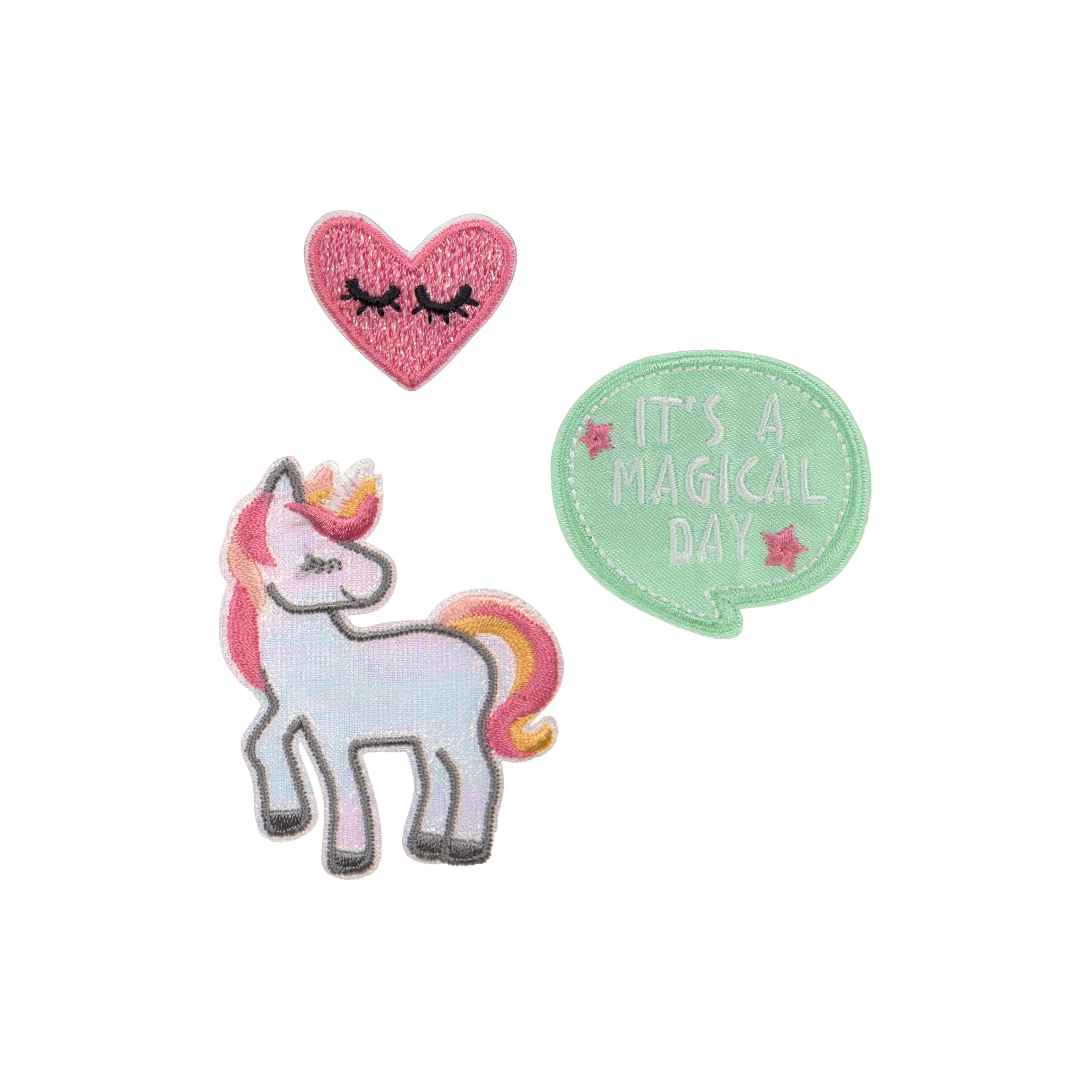 LASSIG 3-Piece Textile Woven Self-Adhesive Sticker Set - Unicorn-school-artsandcrafts-image-1