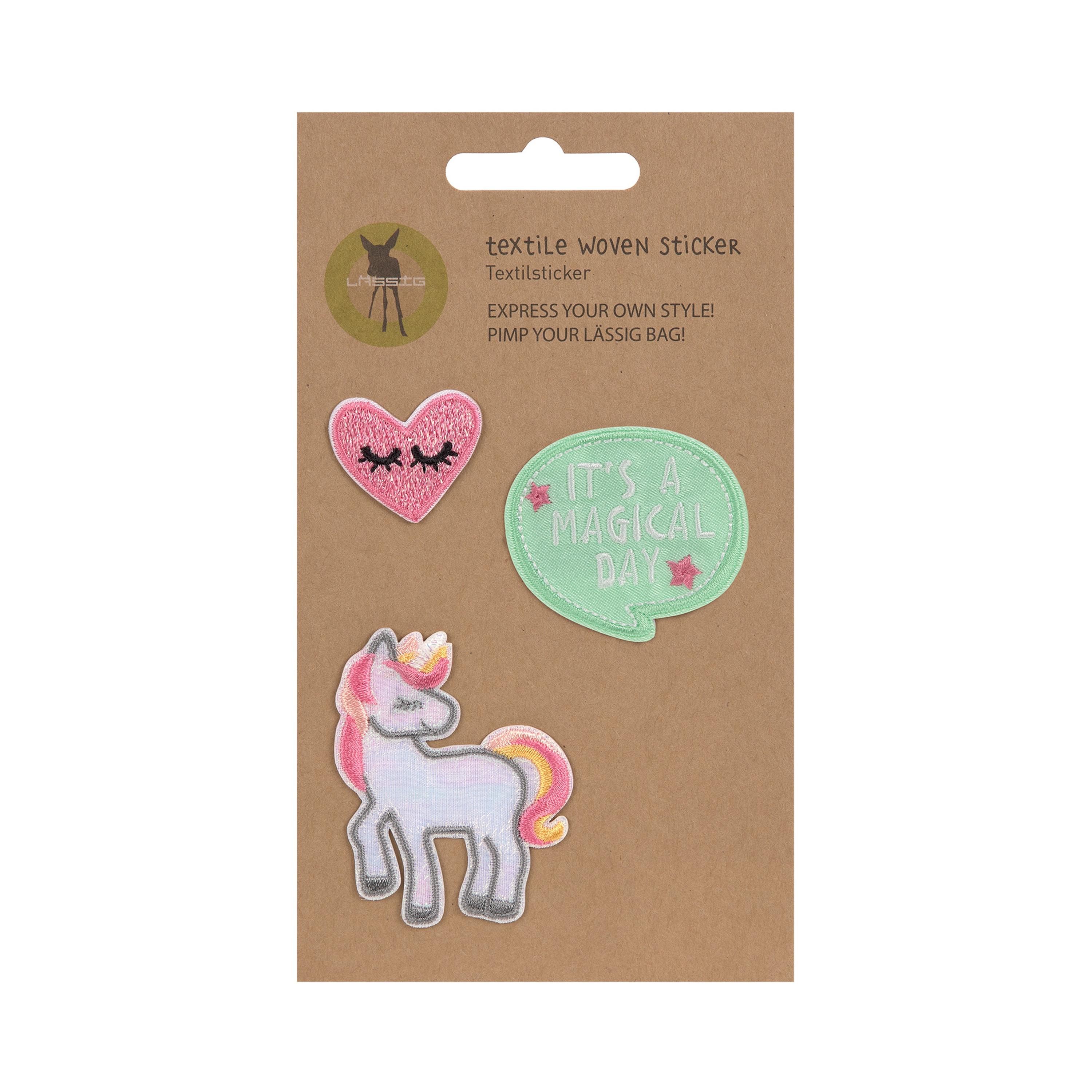 LASSIG 3-Piece Textile Woven Self-Adhesive Sticker Set - Unicorn-school-artsandcrafts-image-9