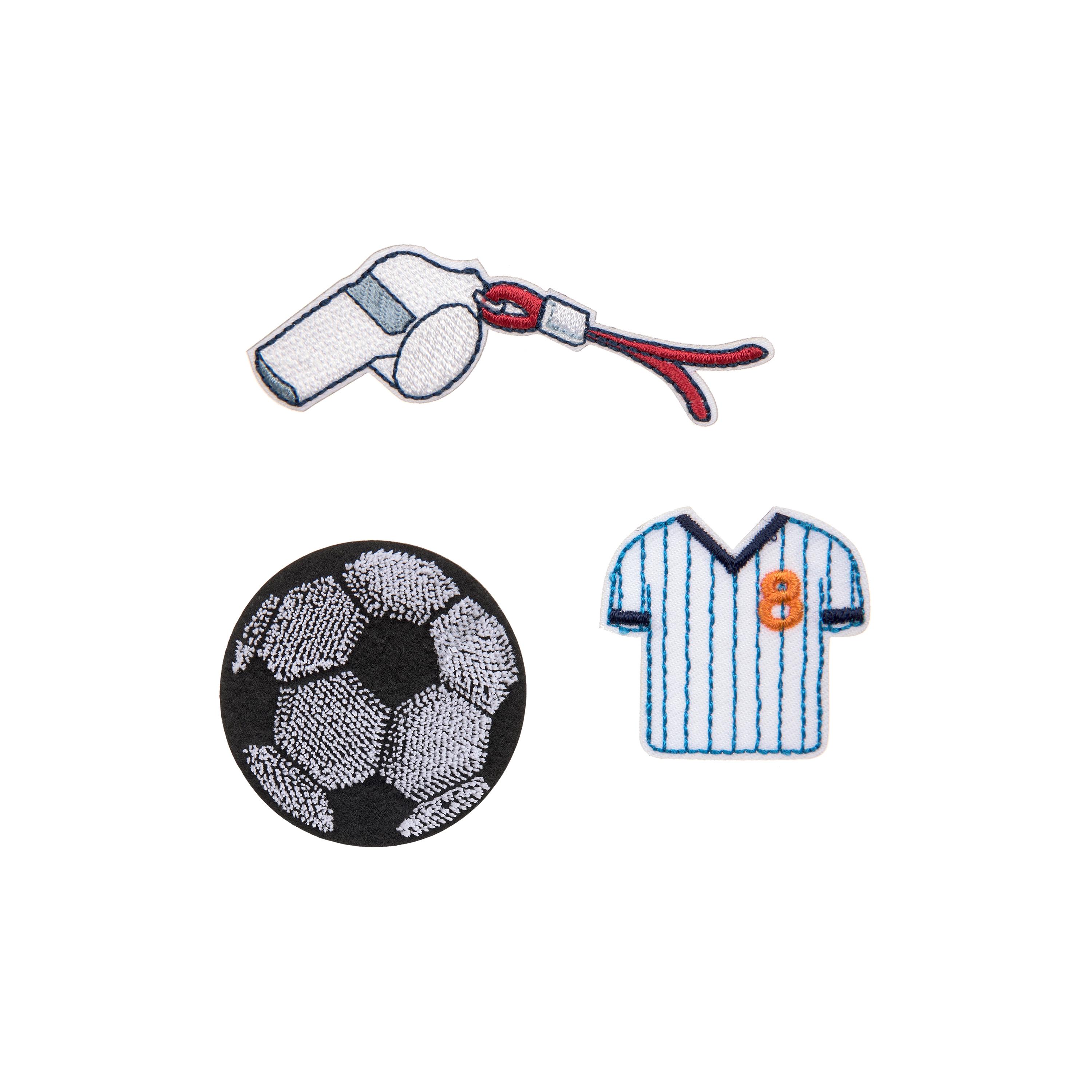 LASSIG 3-Piece Textile Woven Self-Adhesive Sticker Set - Football-school-artsandcrafts-image-1