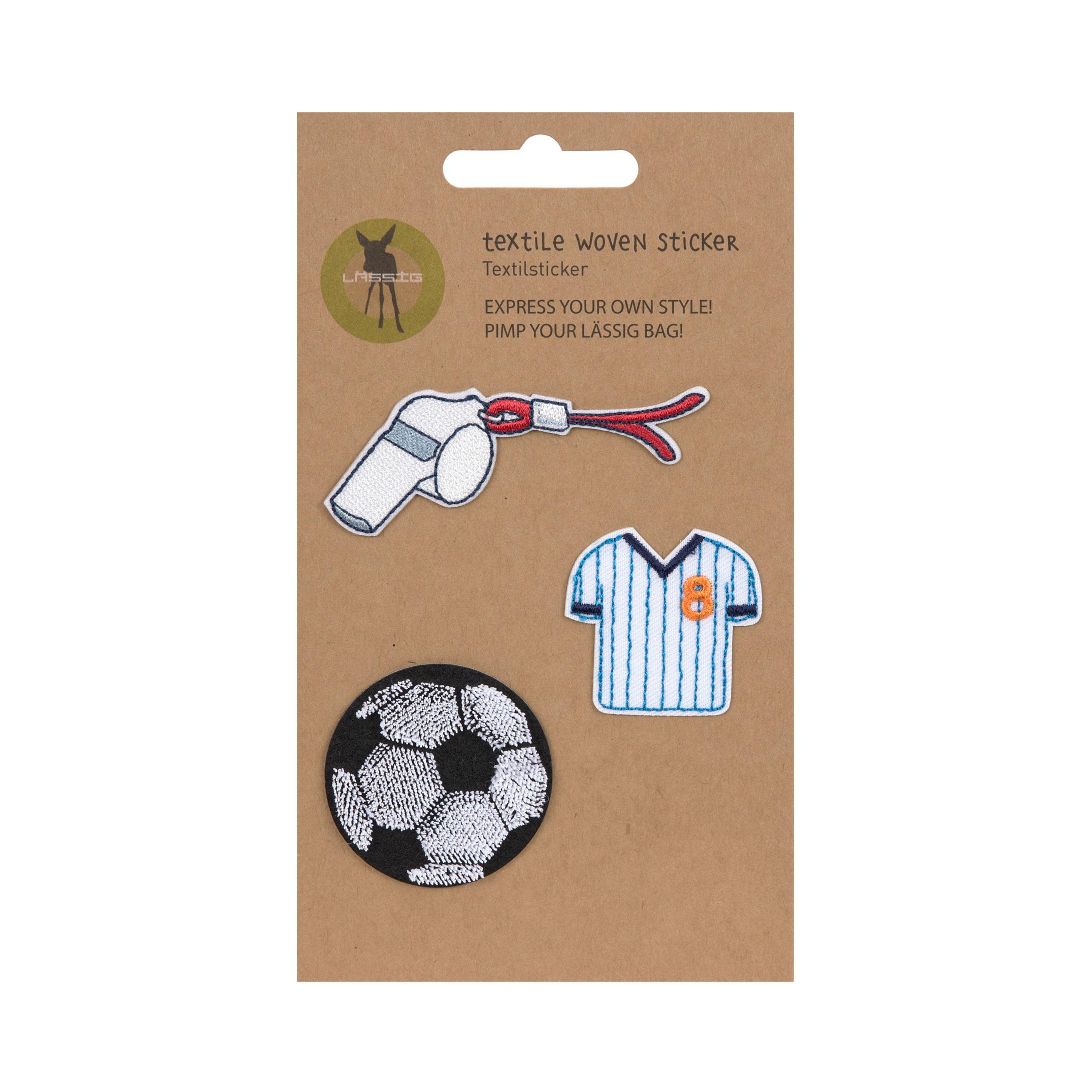 LASSIG 3-Piece Textile Woven Self-Adhesive Sticker Set - Football-school-artsandcrafts-image-5