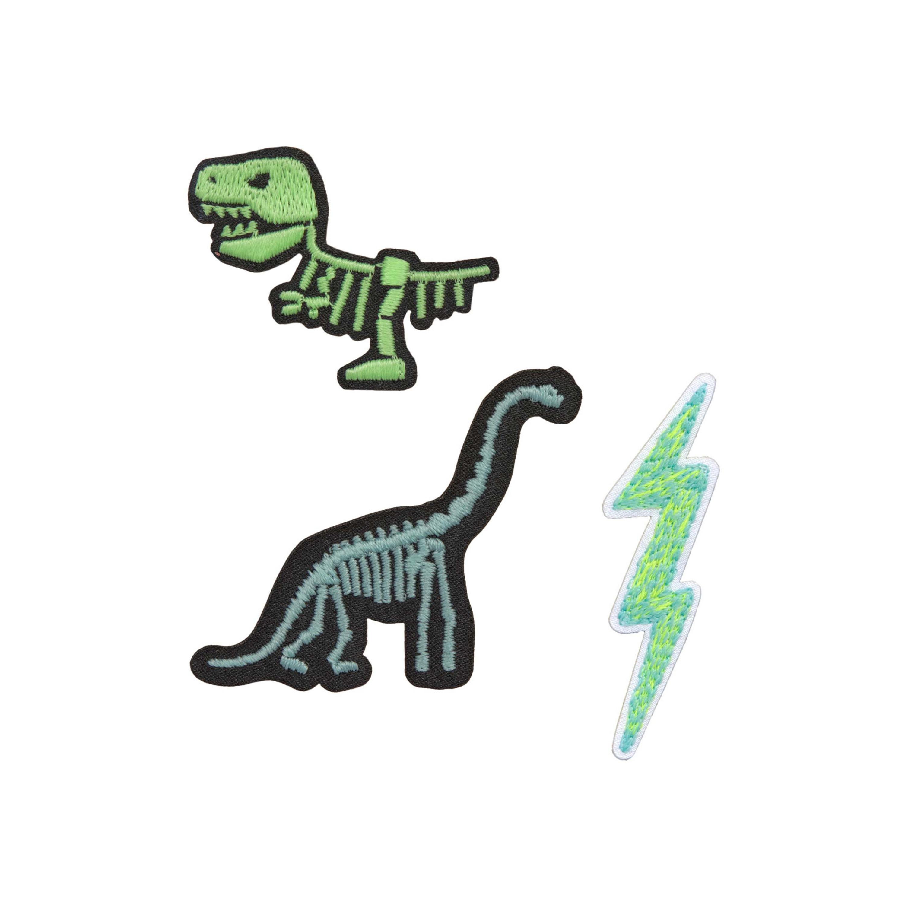 LASSIG 3-Piece Textile Woven Self-Adhesive Sticker Set - Dino-school-artsandcrafts-image-1