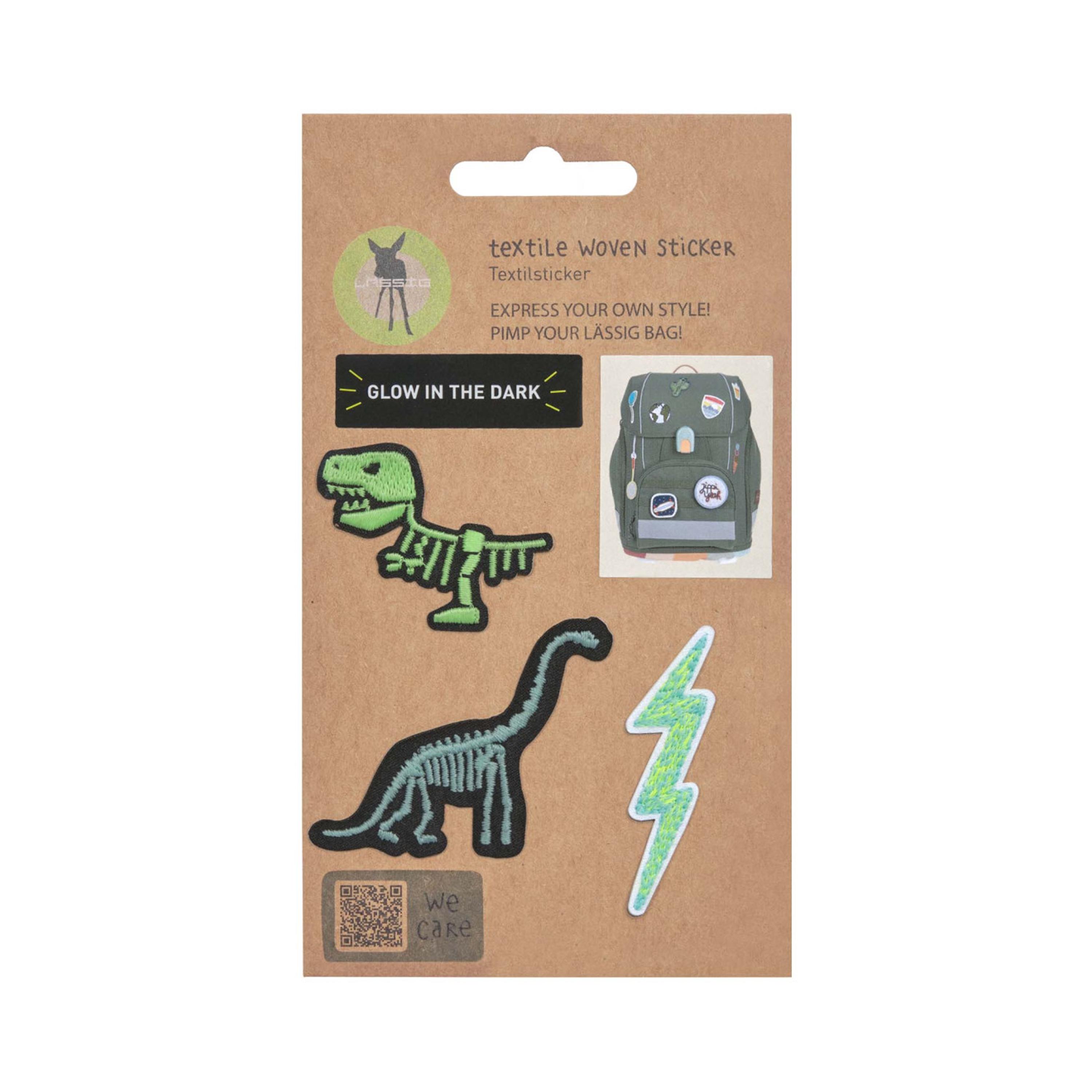 LASSIG 3-Piece Textile Woven Self-Adhesive Sticker Set - Dino-school-artsandcrafts-image-5