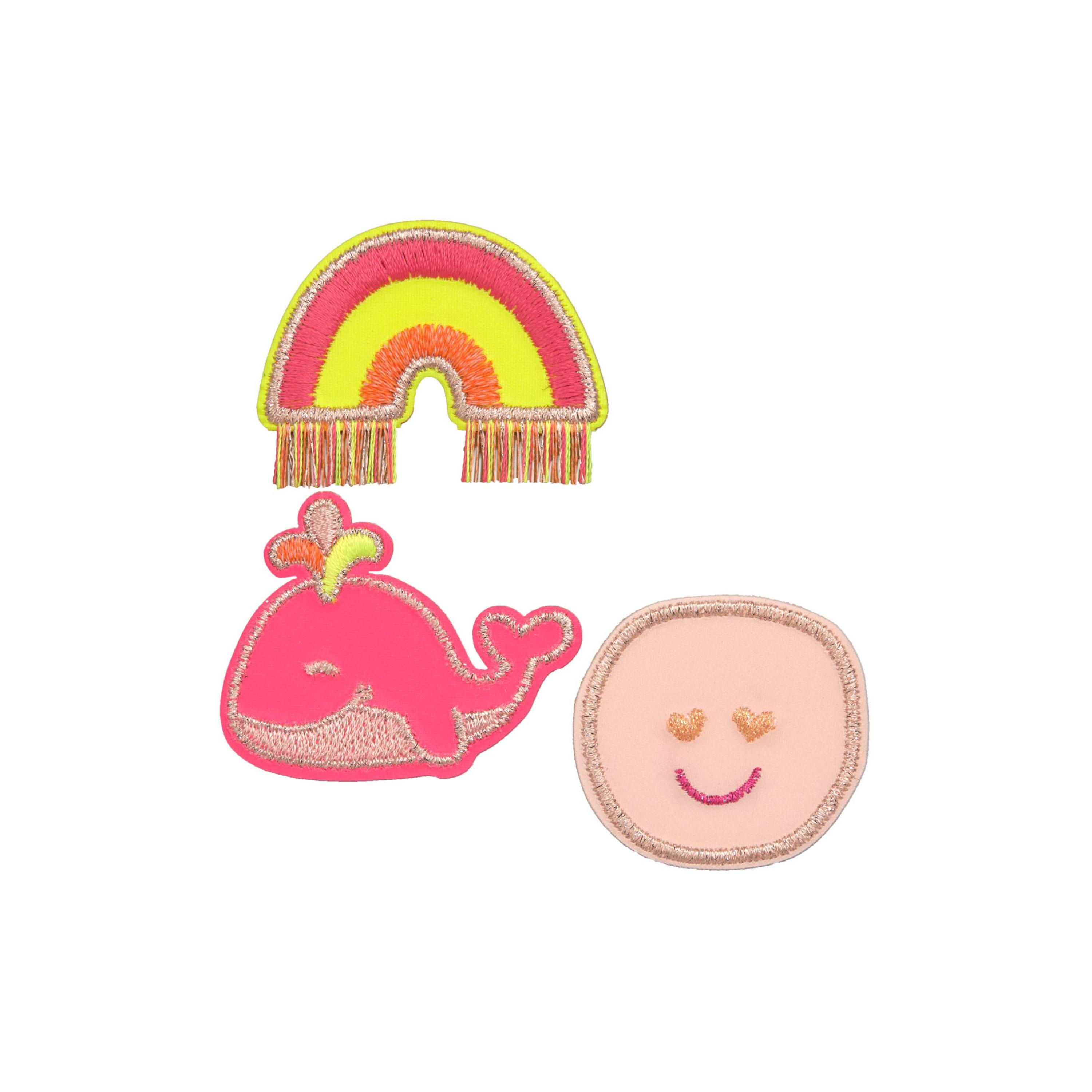 LASSIG 3-Piece Textile Woven Self-Adhesive Sticker Set - Whale - Pink-school-artsandcrafts-image-1