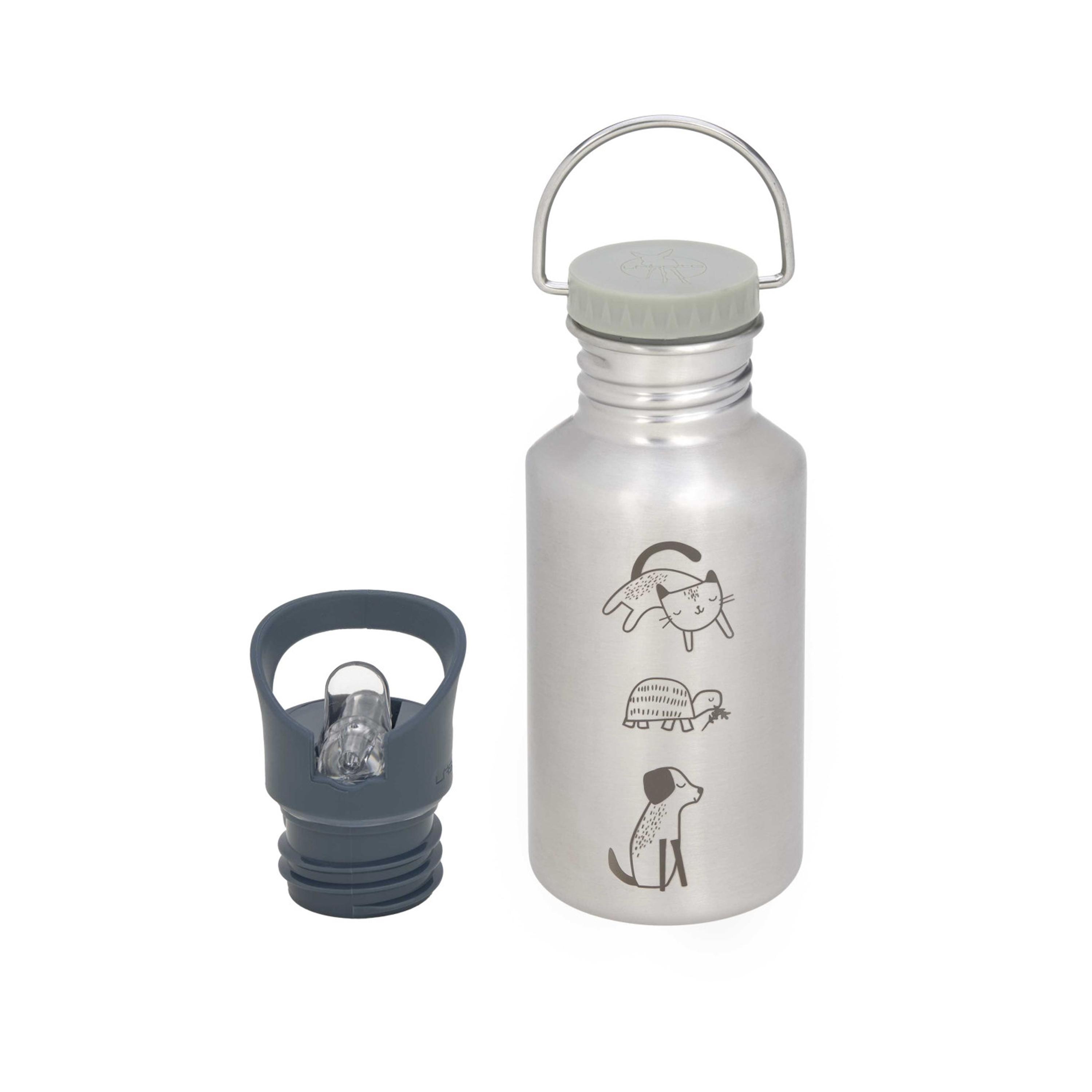 LASSIG Stainless Steel Drinking Bottle - Happy Printed- 500 ml-school-waterbottles-image-1